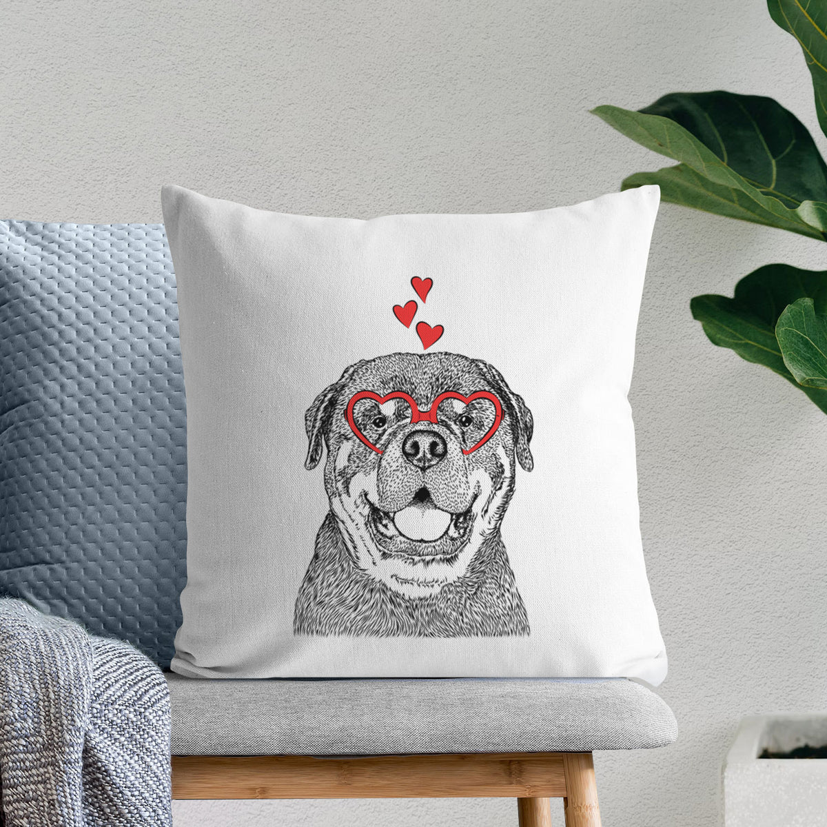 Titan the Rottweiler - Throw Pillow Cover