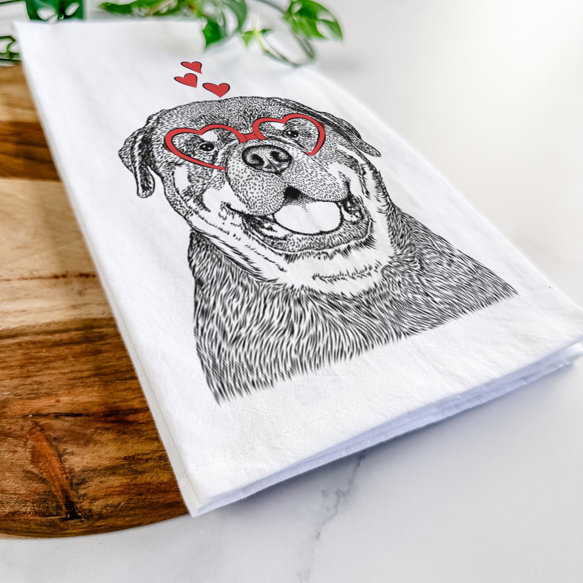 Titan the Rottweiler Tea Towel