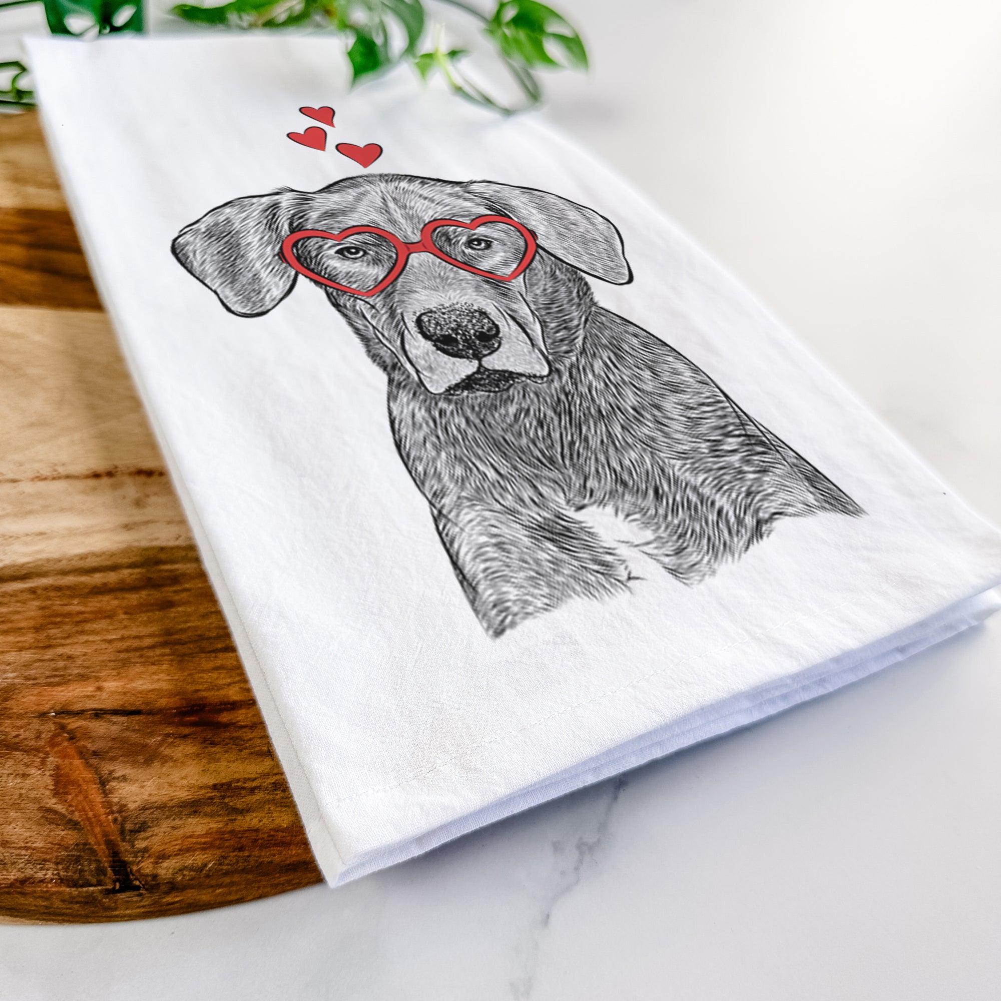 Tom the Lab Dane Mix Tea Towel