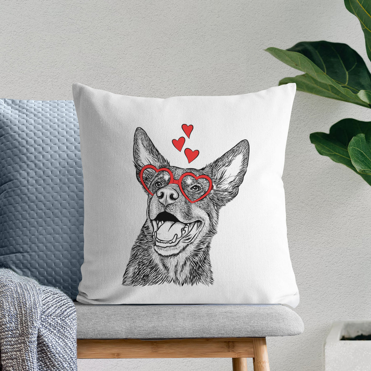 Tucker the Australian Kelpie - Throw Pillow Cover