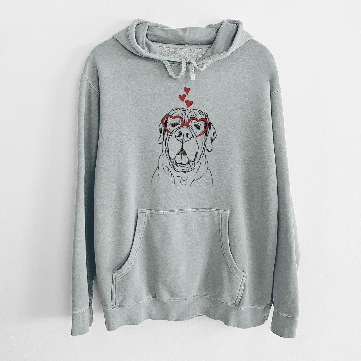 Valentine Tufton the English Mastiff - Unisex Pigment Dyed Hoodie