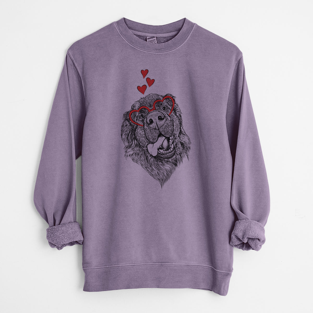Valentine Tuna the Newfoundland - Unisex Pigment Dyed Crew Sweatshirt
