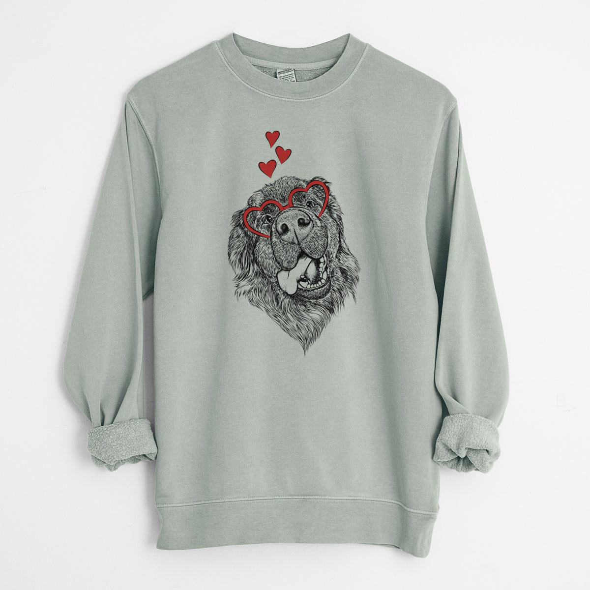 Valentine Tuna the Newfoundland - Unisex Pigment Dyed Crew Sweatshirt