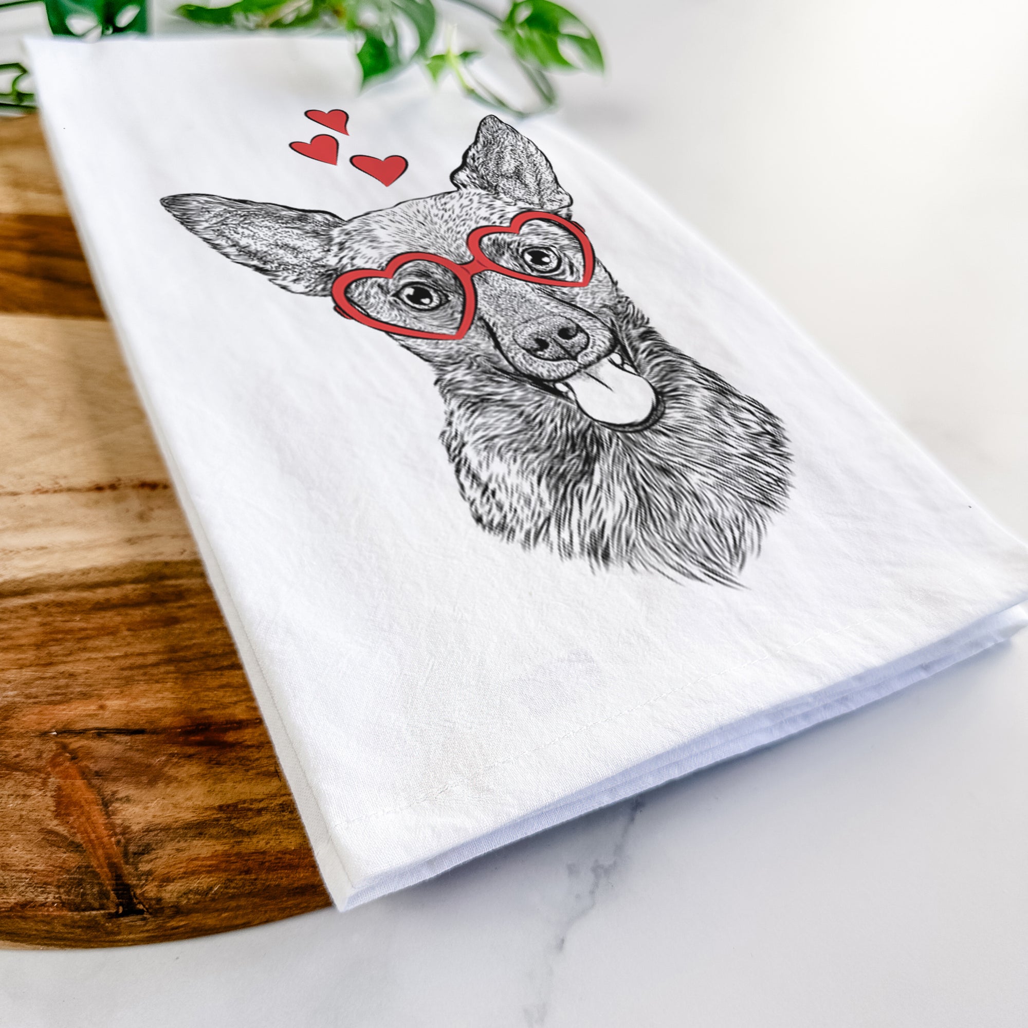 Ursa the Mixed Breed Tea Towel