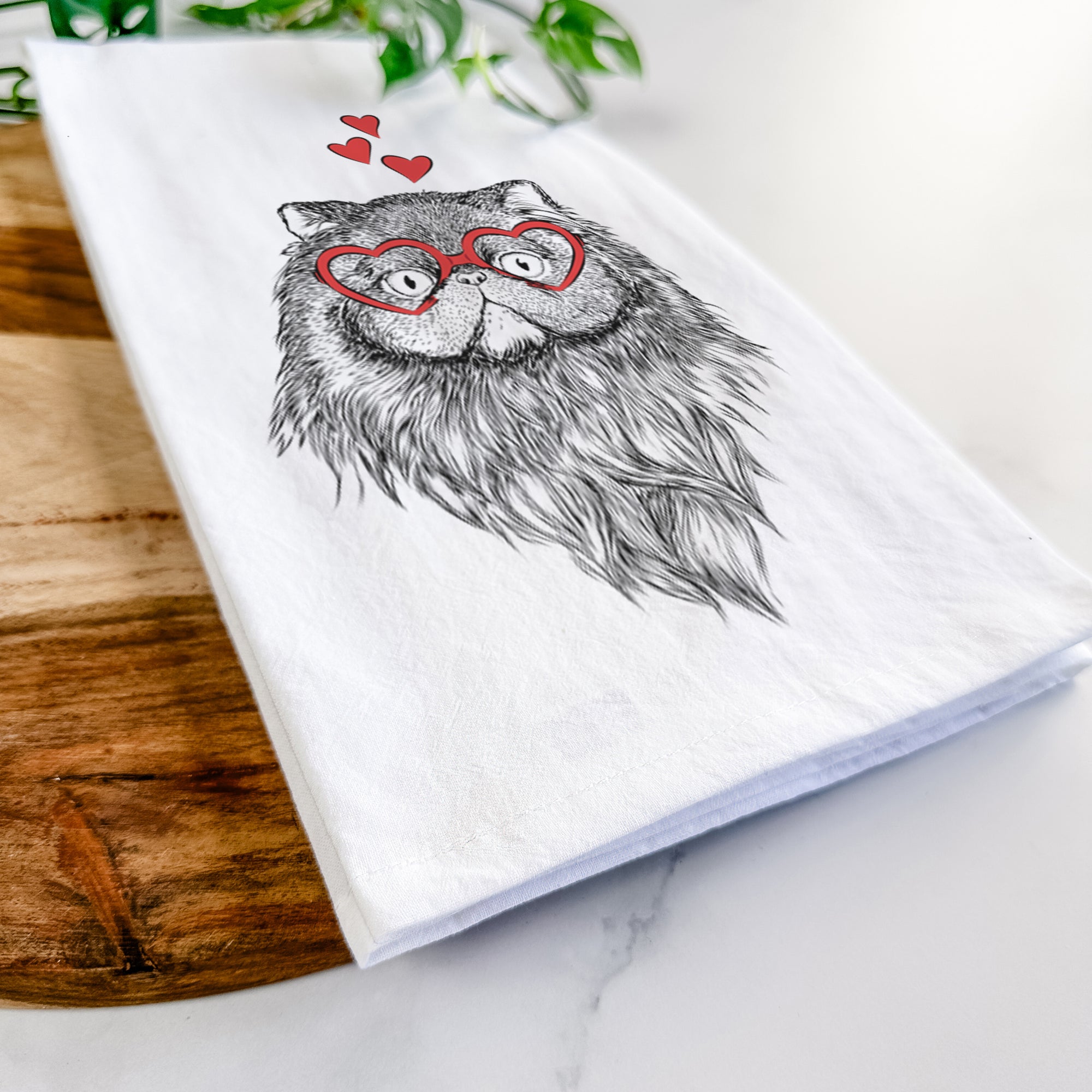 Vader the Persian Cat Tea Towel