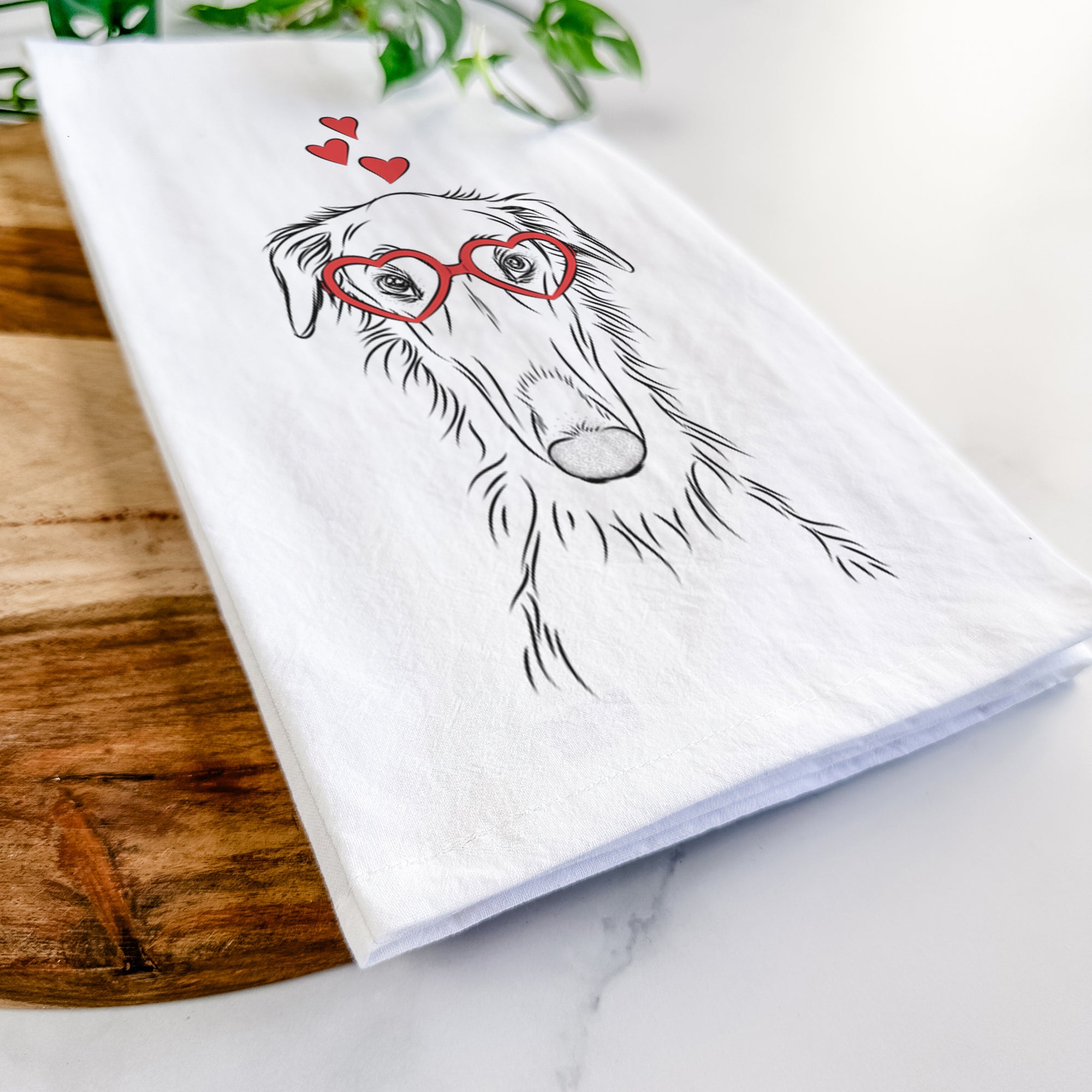 Vaughn the Borzoi Tea Towel