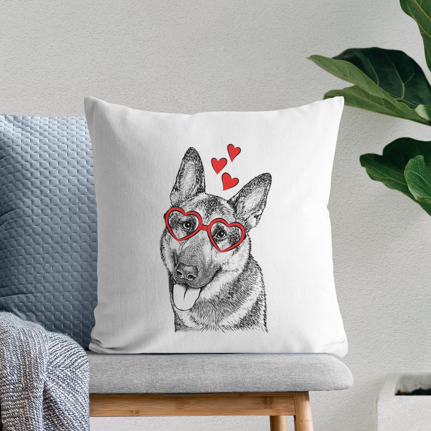 Whitaker the German Shepherd - Throw Pillow Cover
