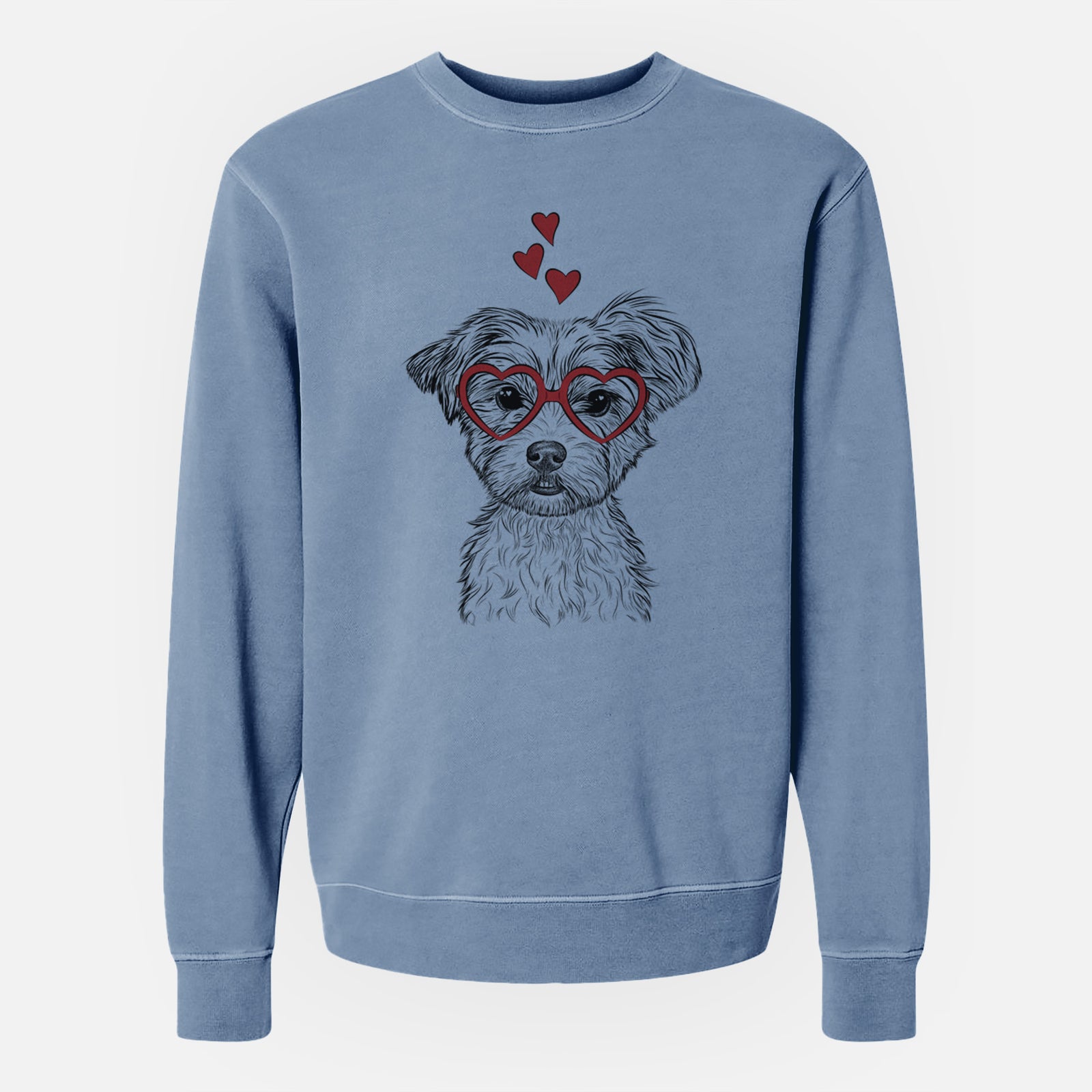 Valentine William Mitchell Newman the Yorkshire Terrier - Unisex Pigment Dyed Crew Sweatshirt
