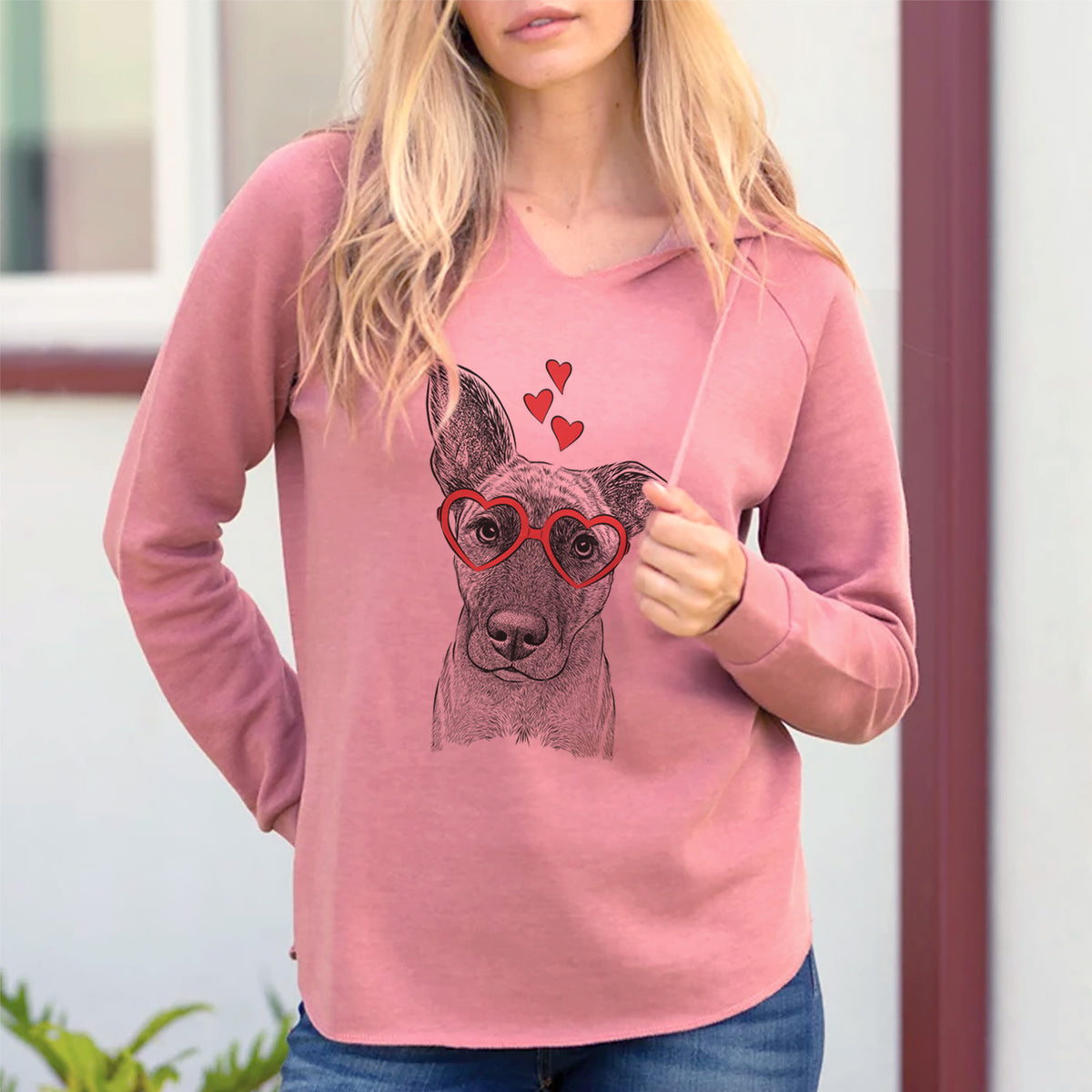 Valentine Zoey the Mixed Breed - Cali Wave Hooded Sweatshirt