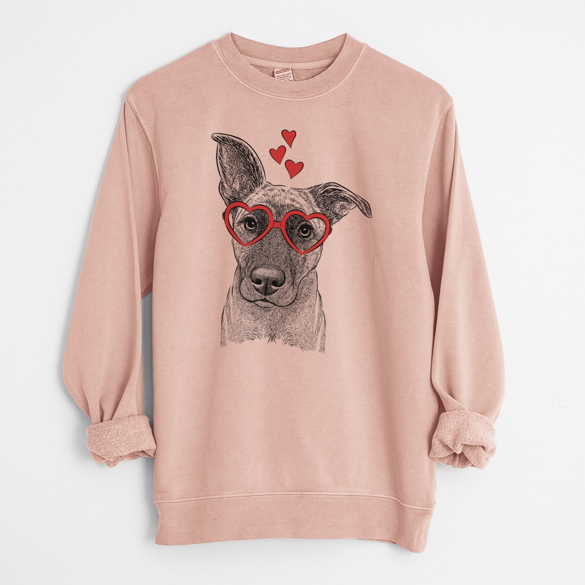 Valentine Zoey the Mixed Breed - Unisex Pigment Dyed Crew Sweatshirt