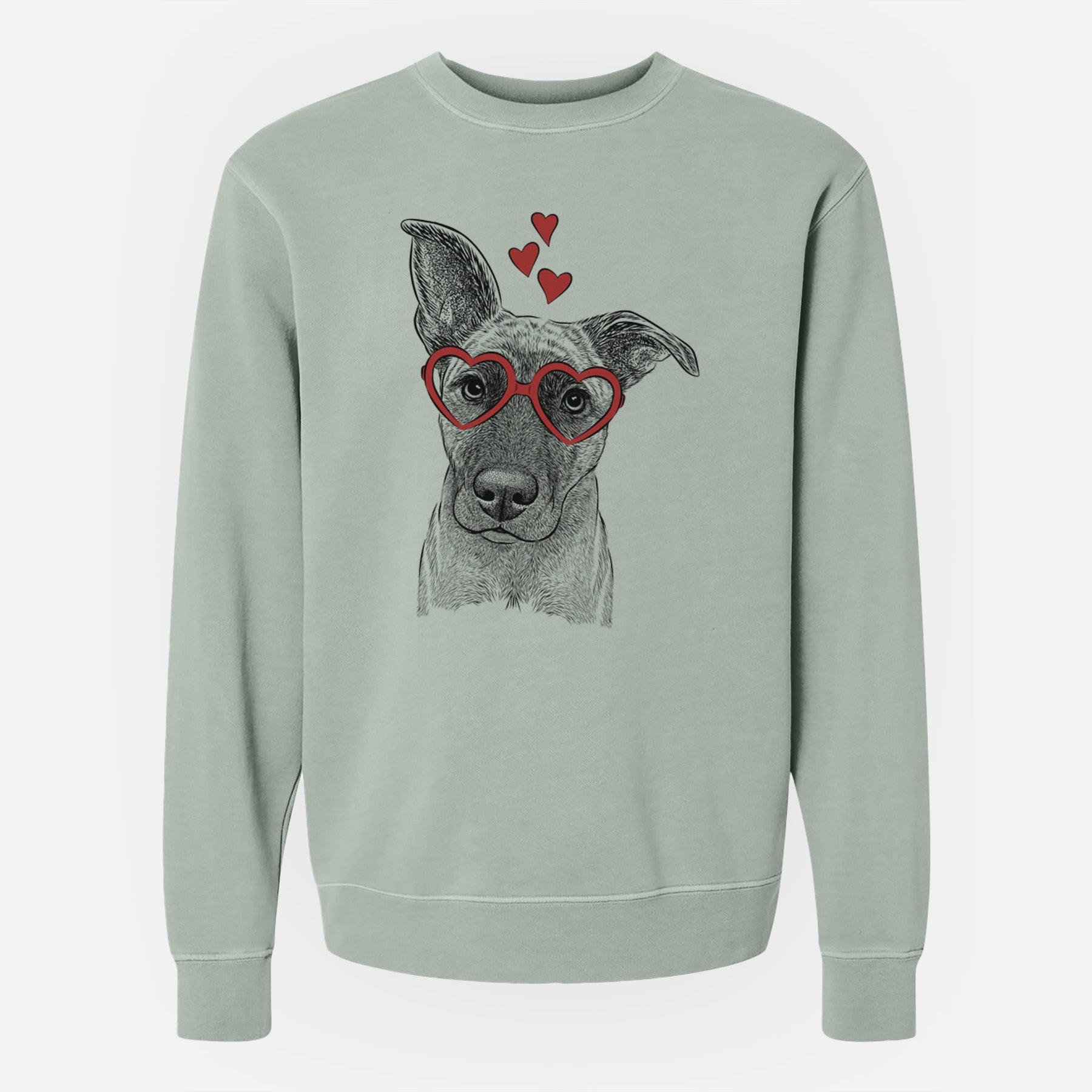 Valentine Zoey the Mixed Breed - Unisex Pigment Dyed Crew Sweatshirt