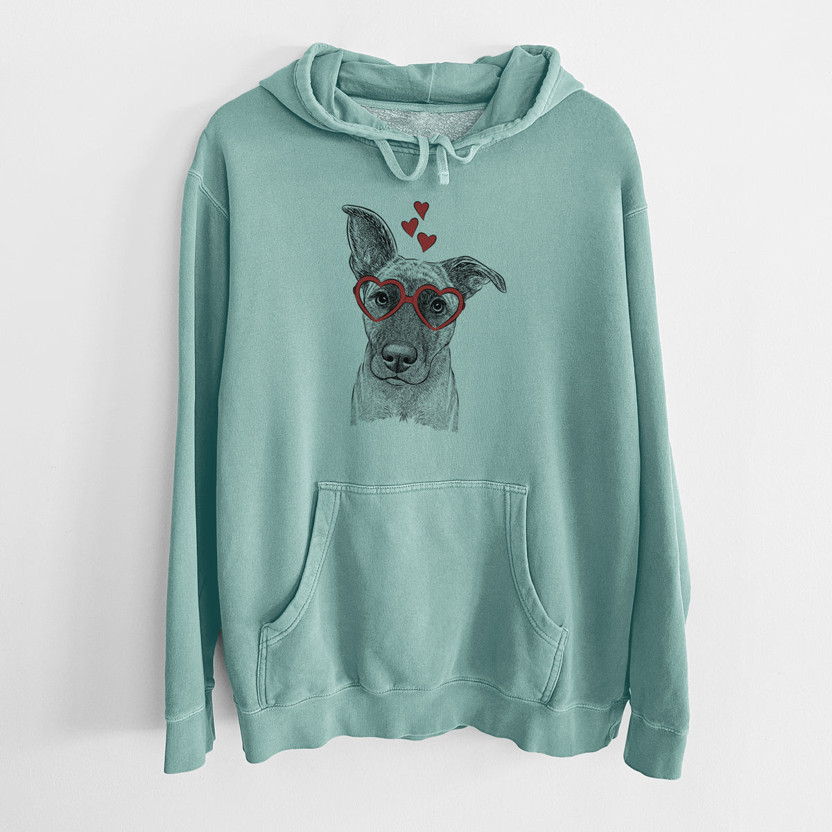 Valentine Zoey the Mixed Breed - Unisex Pigment Dyed Hoodie