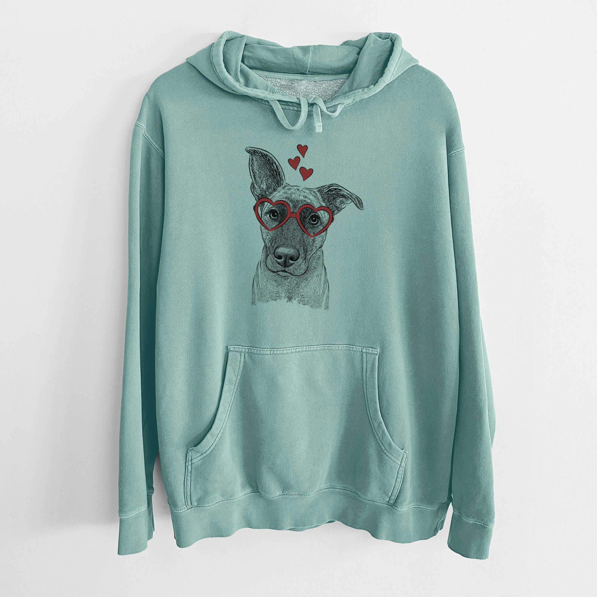 Valentine Zoey the Mixed Breed - Unisex Pigment Dyed Hoodie