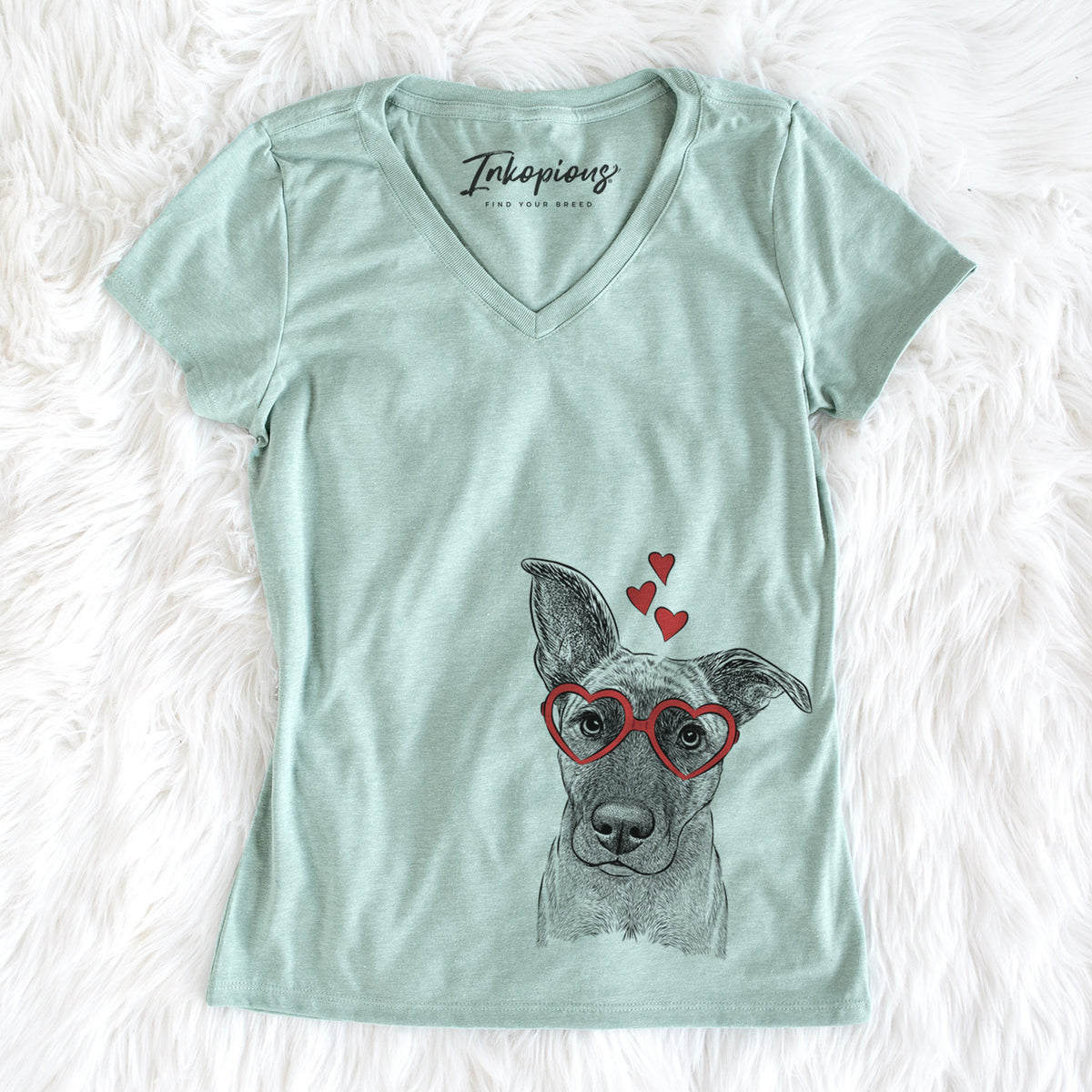 Valentine Zoey the Mixed Breed - Women&#39;s Perfect V-neck Shirt