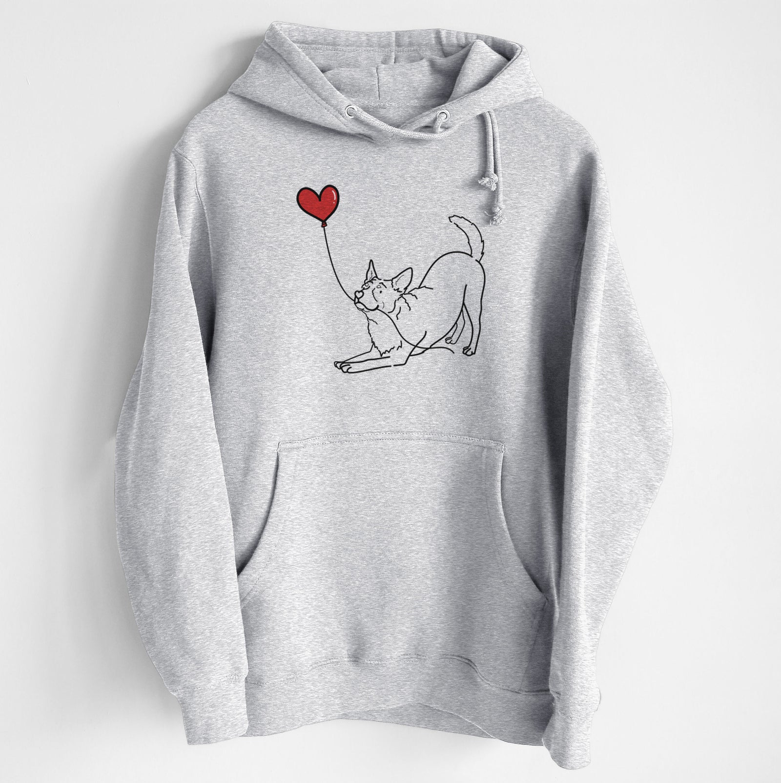 Australian Cattle Dog Heart String - Heavyweight Fleece Hoodie