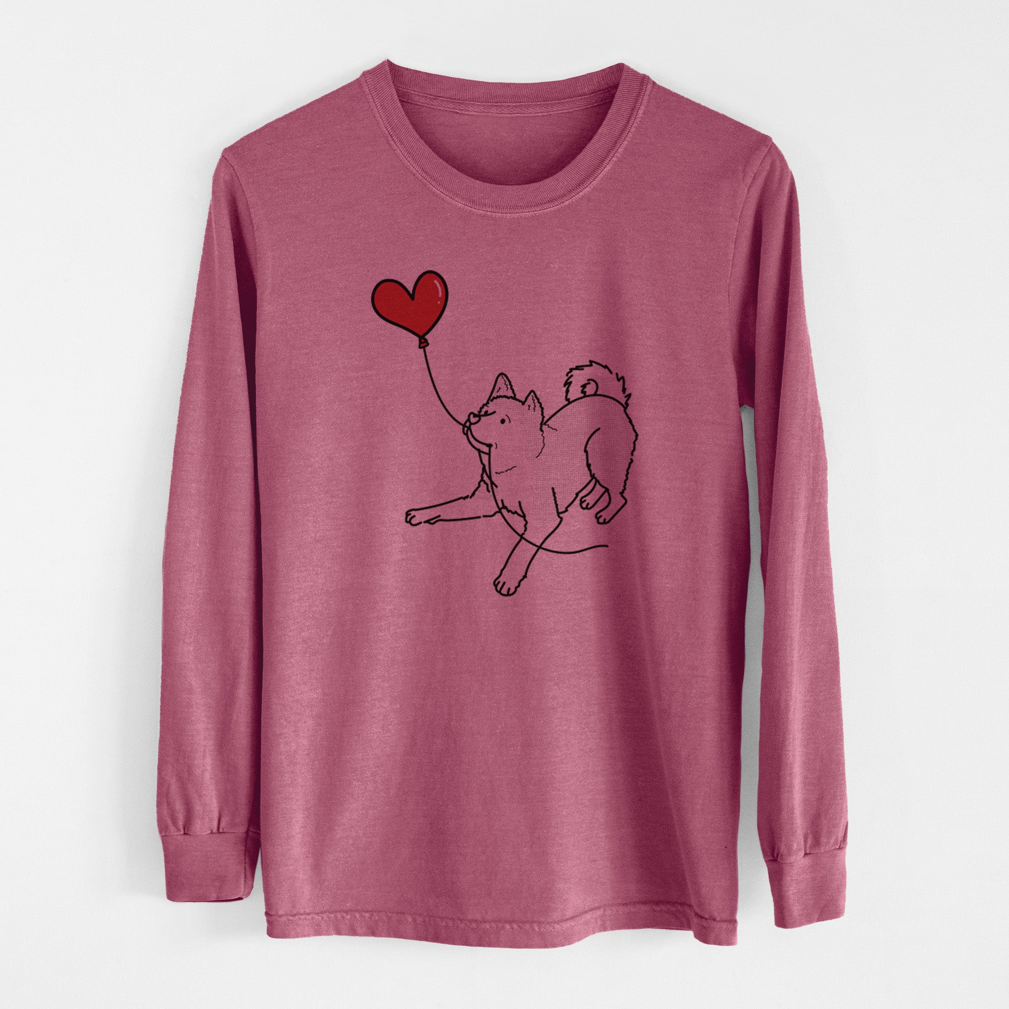 Akita Heart String - Men's Heavyweight 100% Cotton Long Sleeve