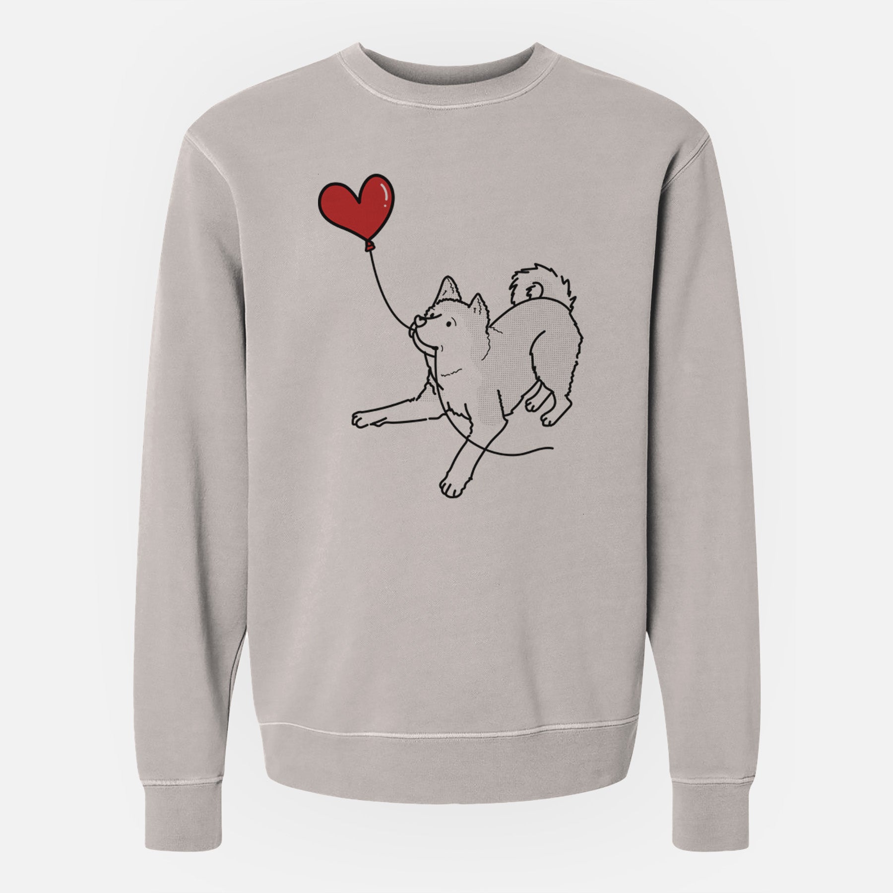 Akita Heart String - Unisex Pigment Dyed Crew Sweatshirt