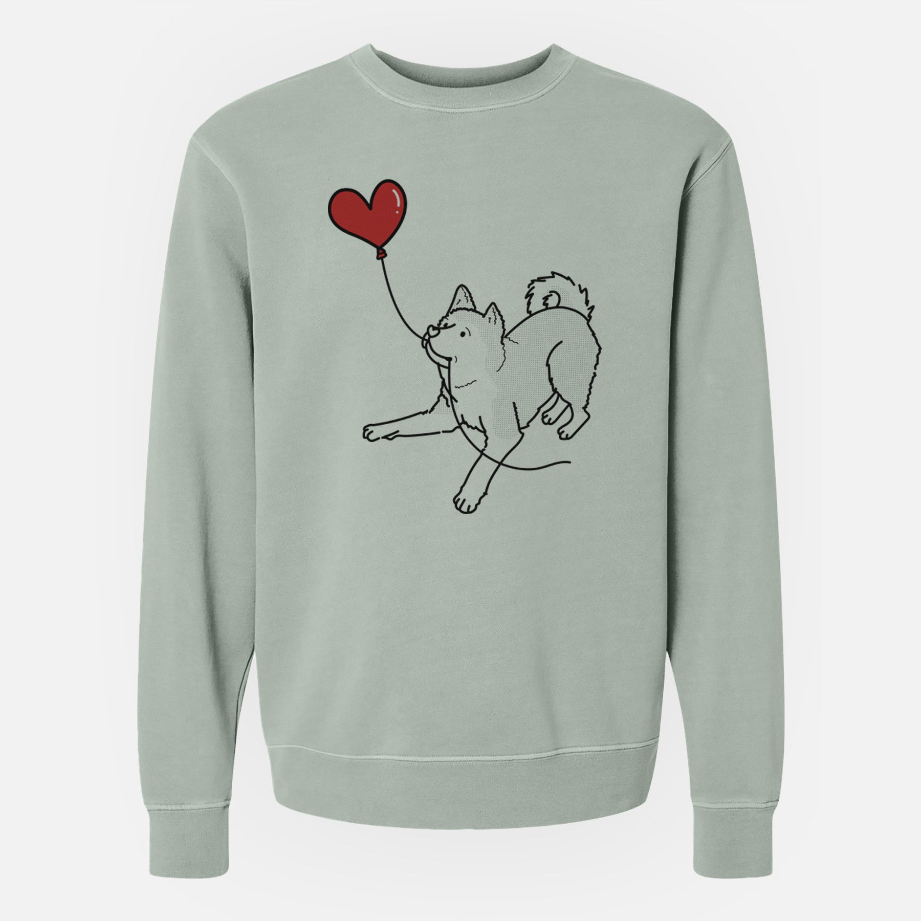 Akita Heart String - Unisex Pigment Dyed Crew Sweatshirt