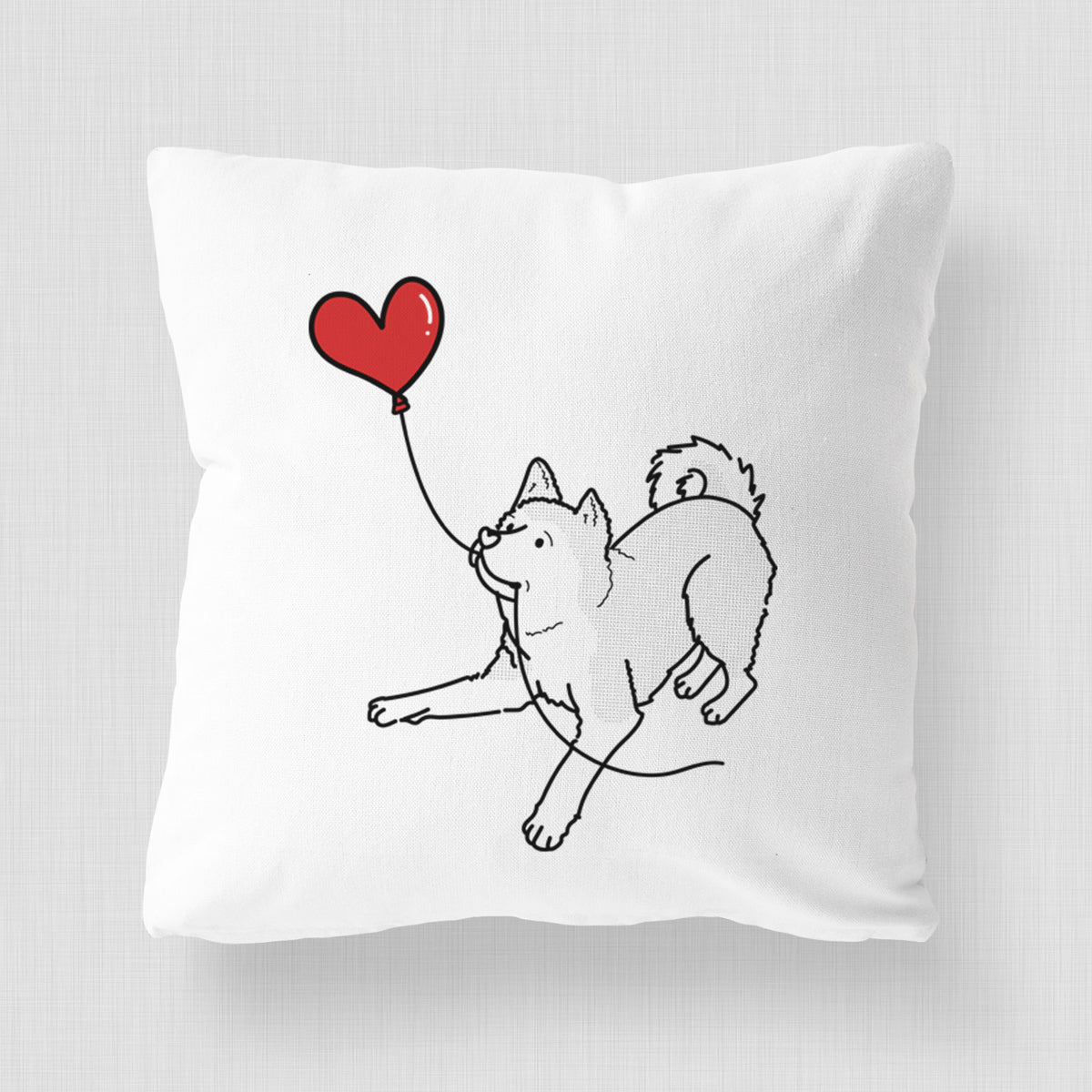 Akita Heart String - Throw Pillow Cover