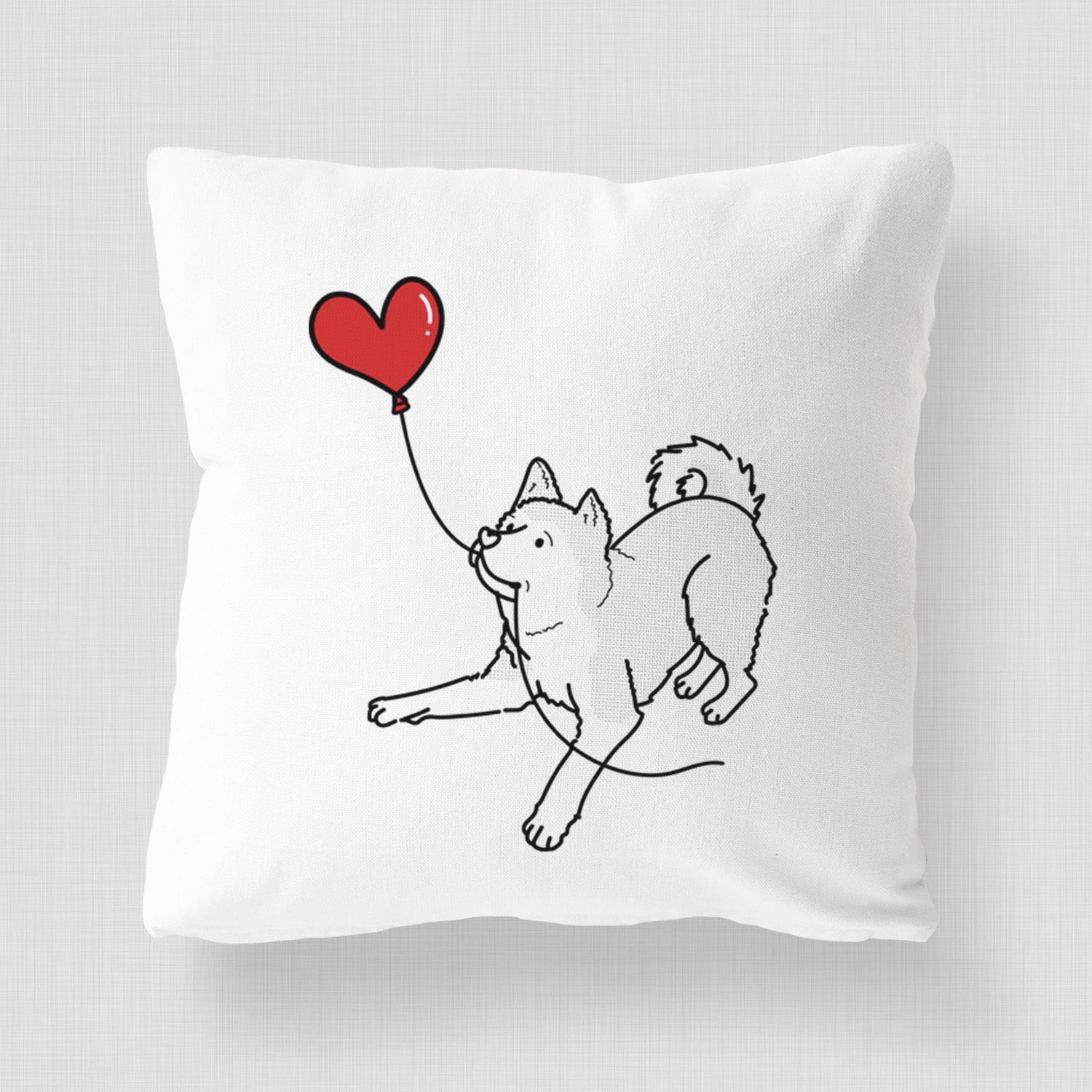 Akita Heart String - Throw Pillow Cover