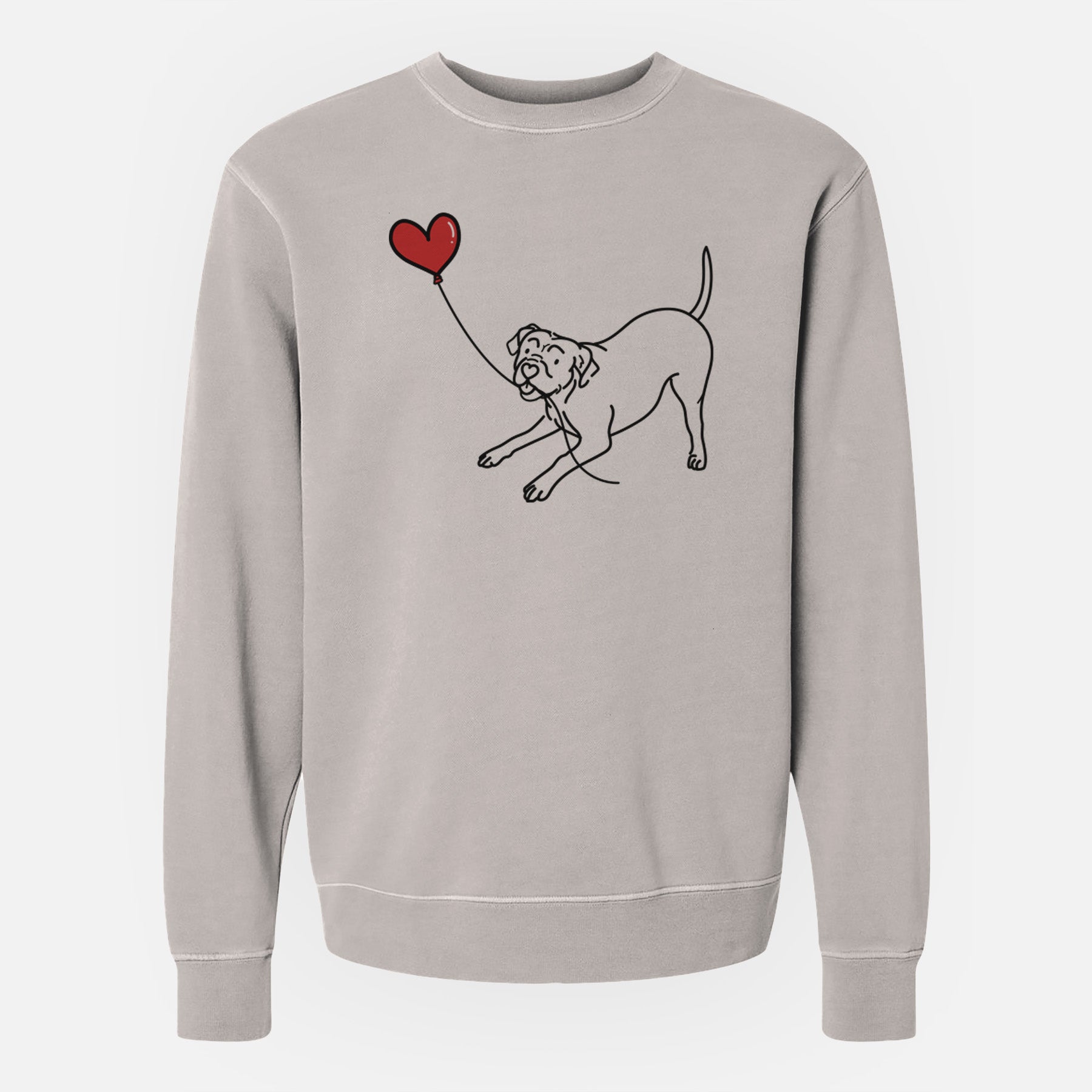 American Bulldog Heart String - Unisex Pigment Dyed Crew Sweatshirt