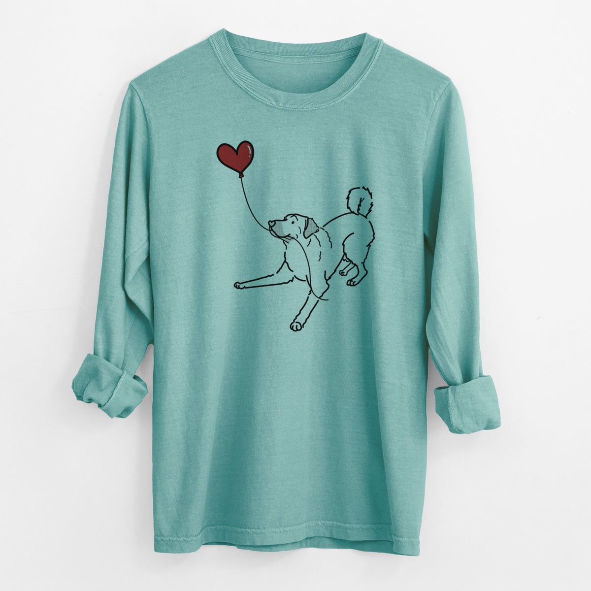 Anatolian Shepherd Heart String - Men's Heavyweight 100% Cotton Long Sleeve