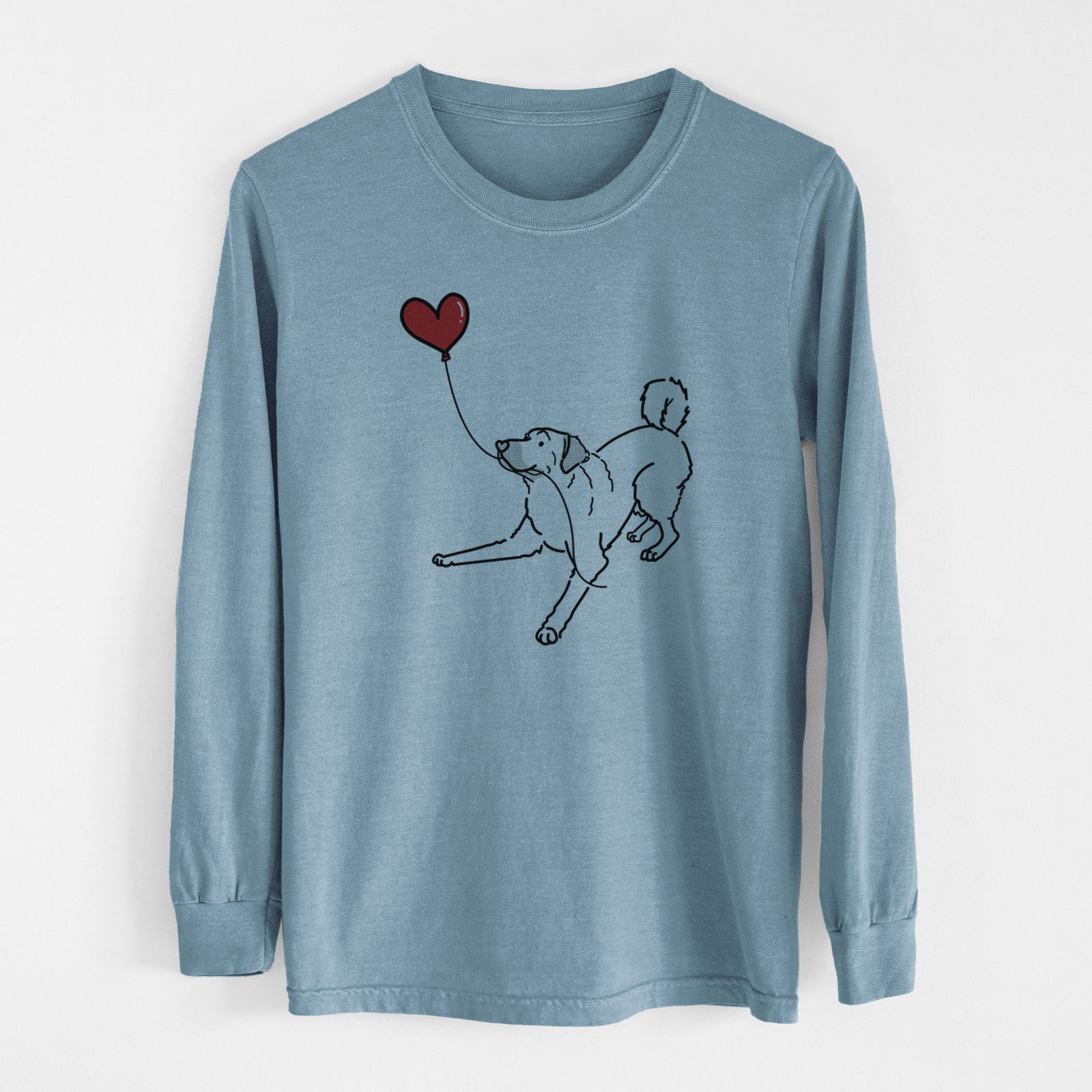 Anatolian Shepherd Heart String - Men's Heavyweight 100% Cotton Long Sleeve