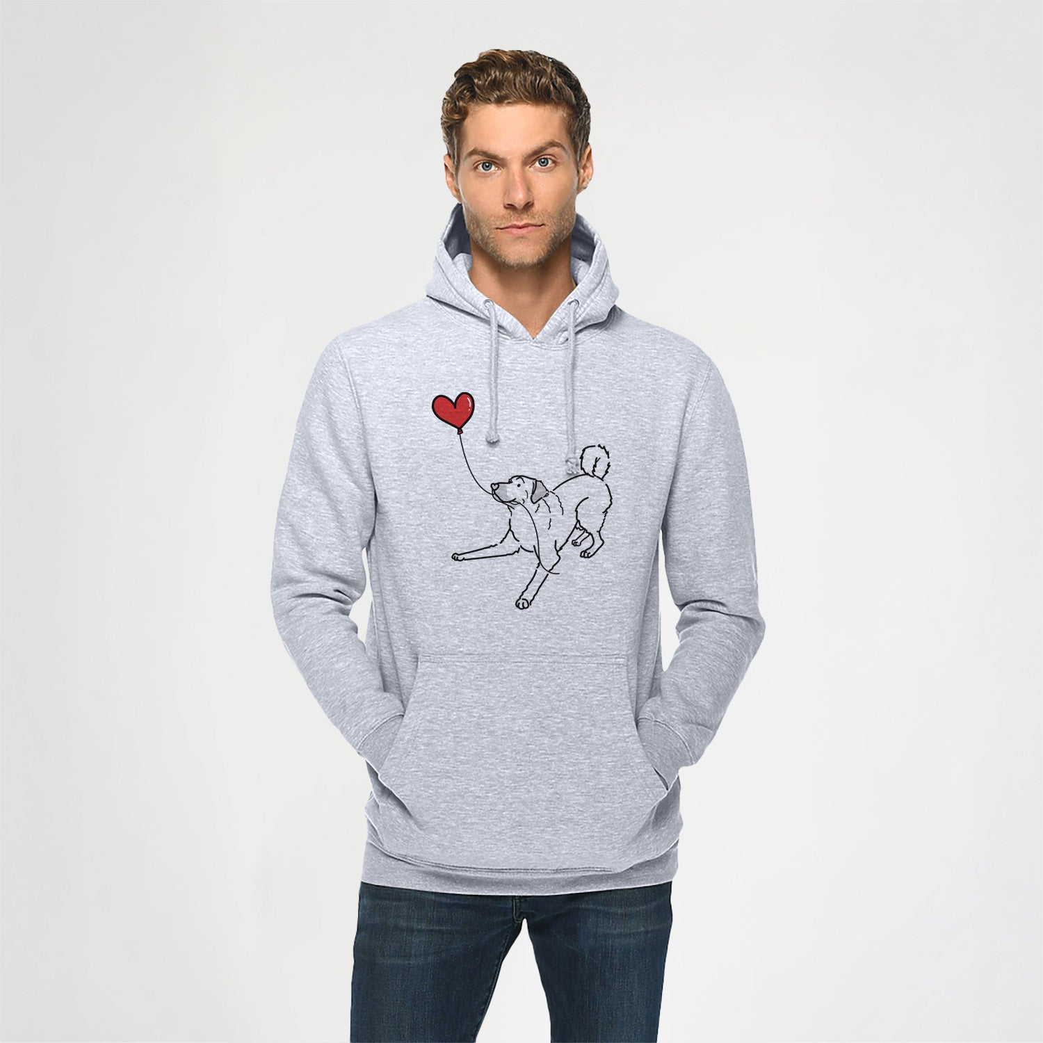 Anatolian Shepherd Heart String - Heavyweight Fleece Hoodie