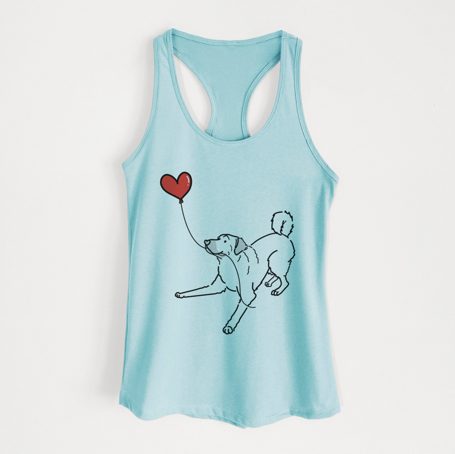 Anatolian Shepherd Heart String - Women's Racerback Tanktop