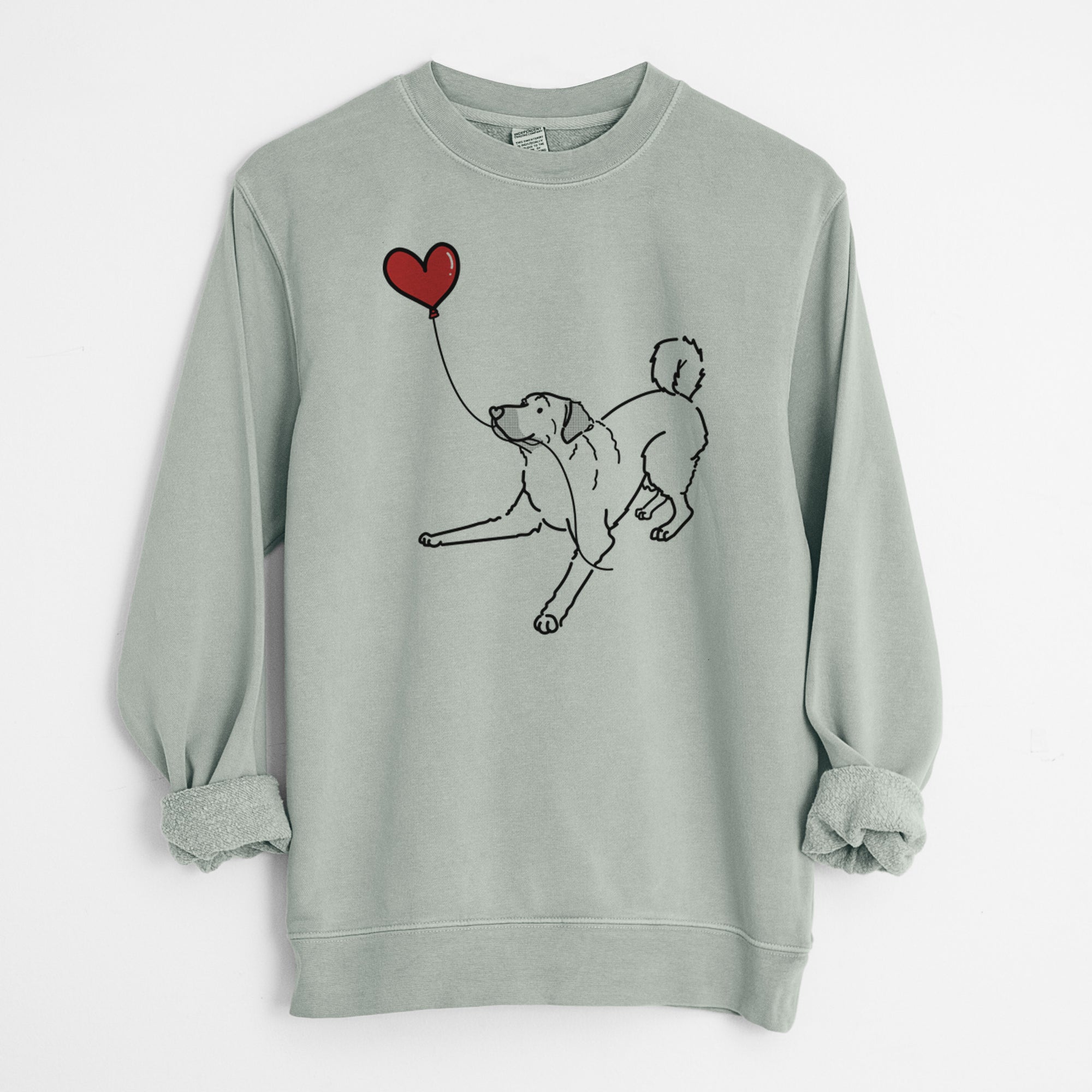 Anatolian Shepherd Heart String - Unisex Pigment Dyed Crew Sweatshirt