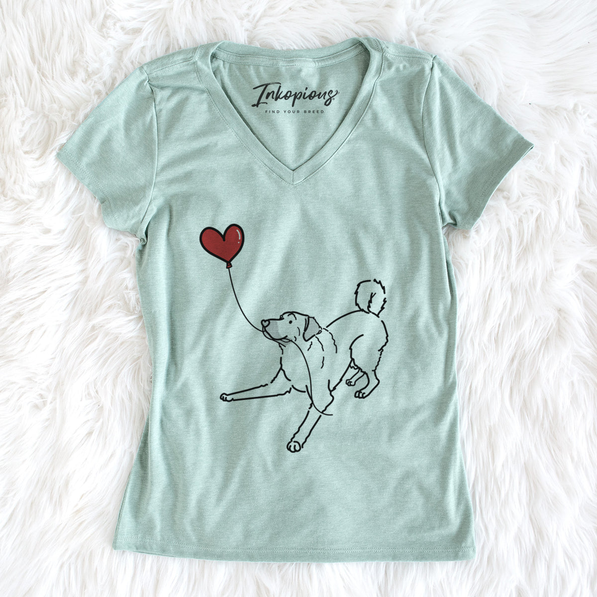Anatolian Shepherd Heart String - Women's Perfect V-neck Shirt