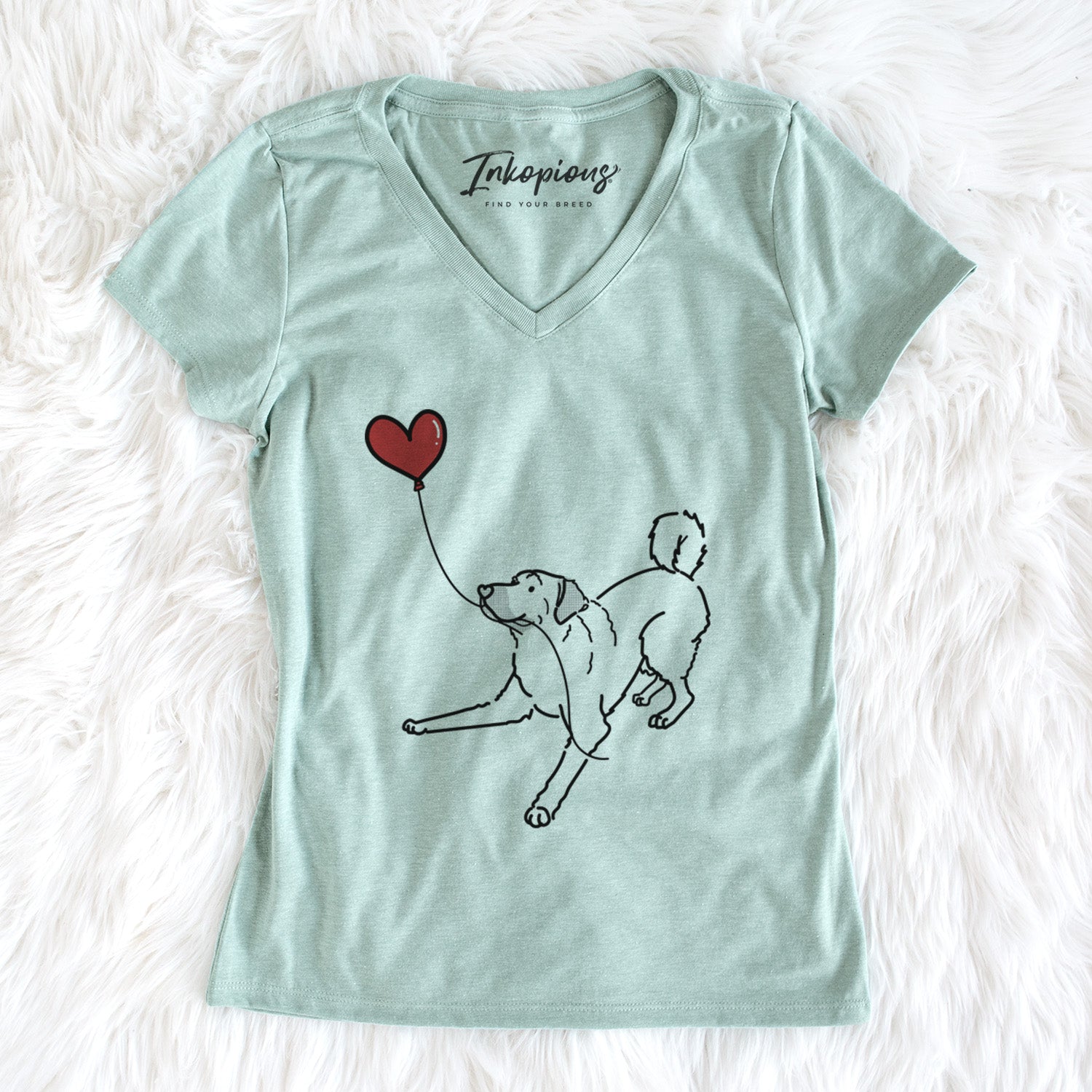 Anatolian Shepherd Heart String - Women's Perfect V-neck Shirt