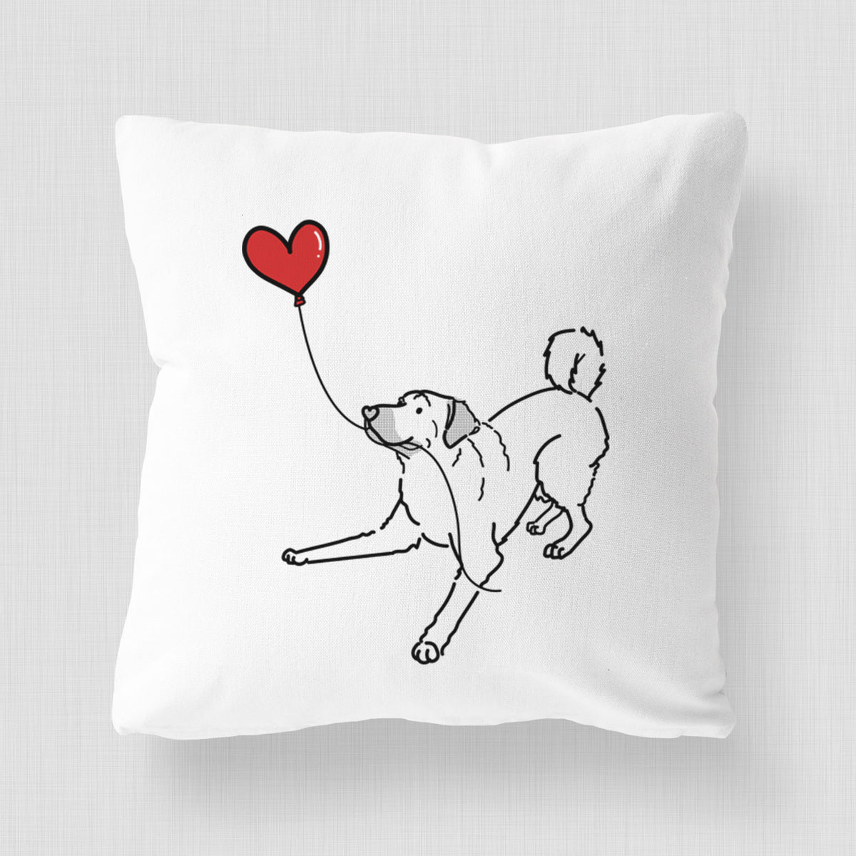 Anatolian Shepherd Heart String - Throw Pillow Cover