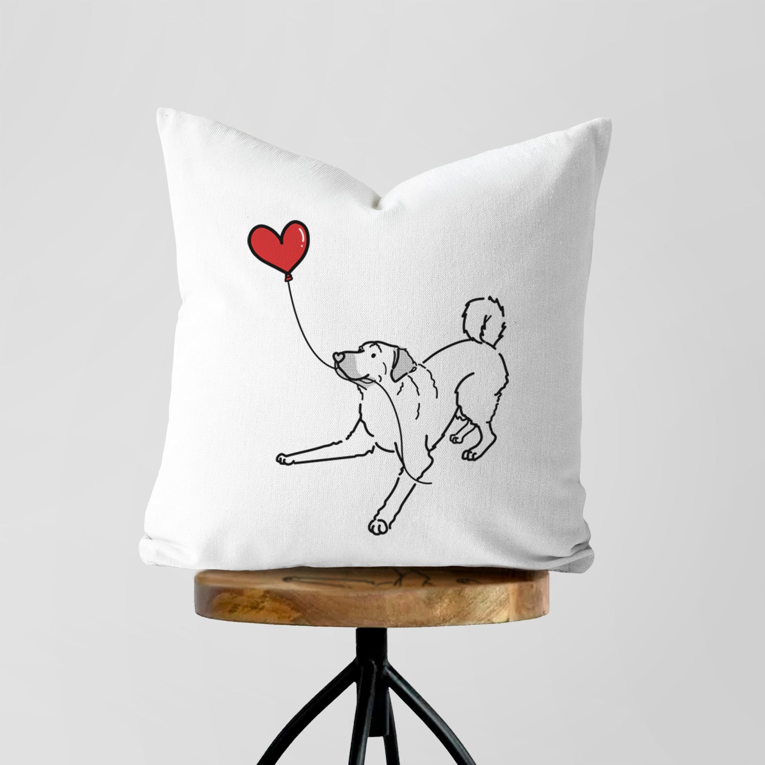 Anatolian Shepherd Heart String - Throw Pillow Cover