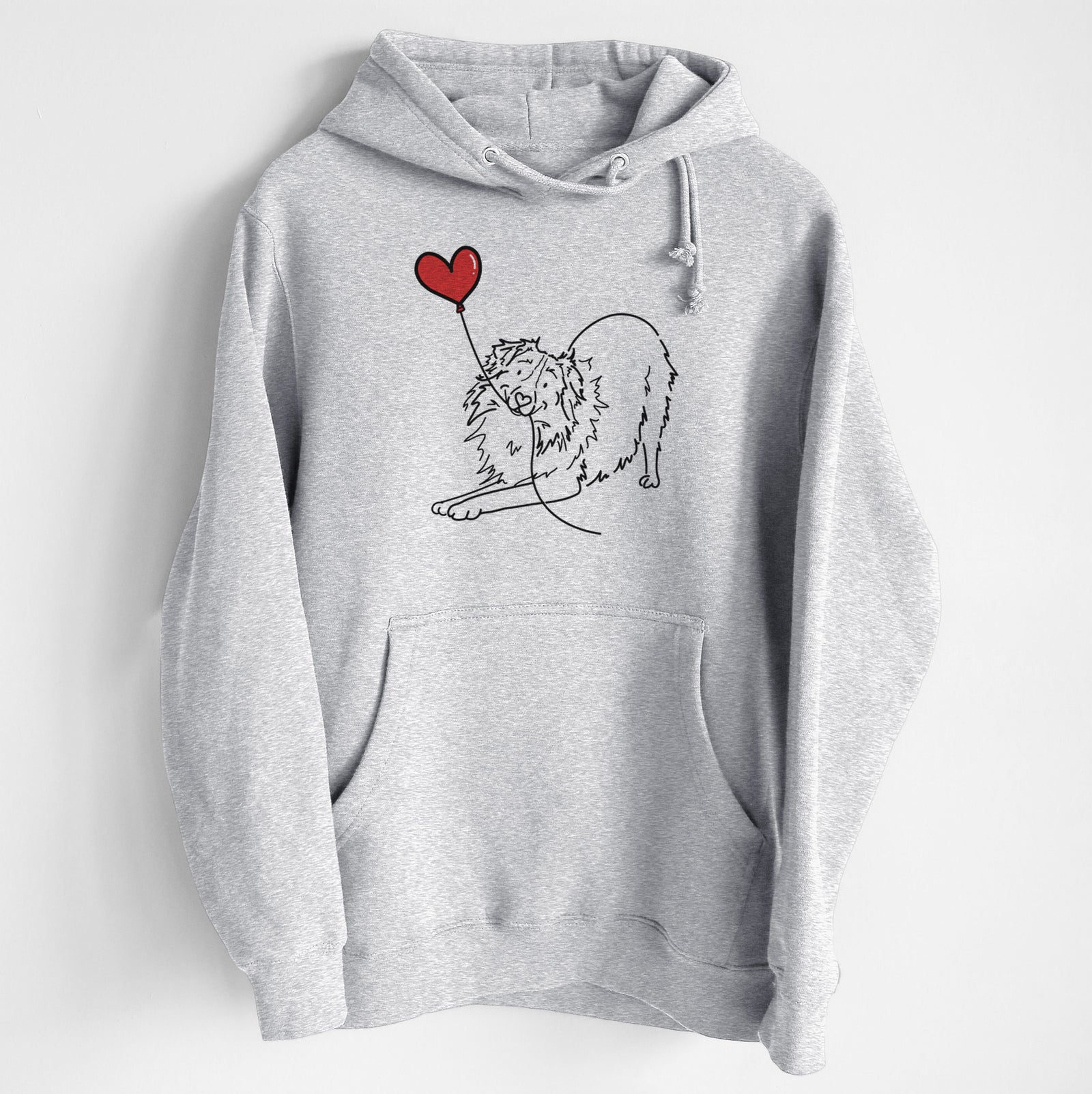 Australian Shepherd Heart String - Heavyweight Fleece Hoodie