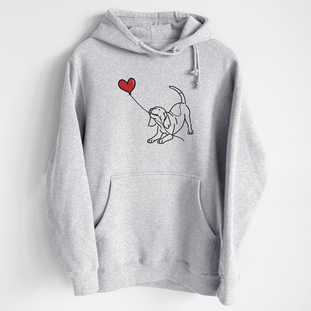 Beagle Heart String - Heavyweight Fleece Hoodie