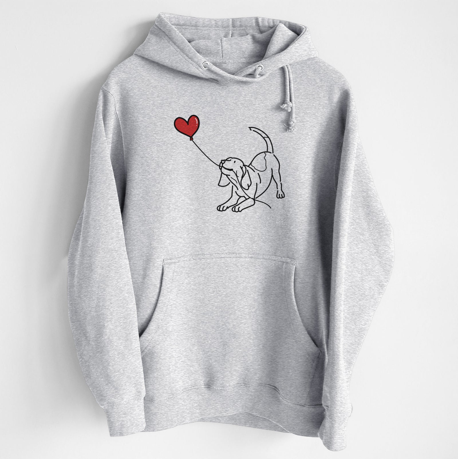 Beagle Heart String - Heavyweight Fleece Hoodie