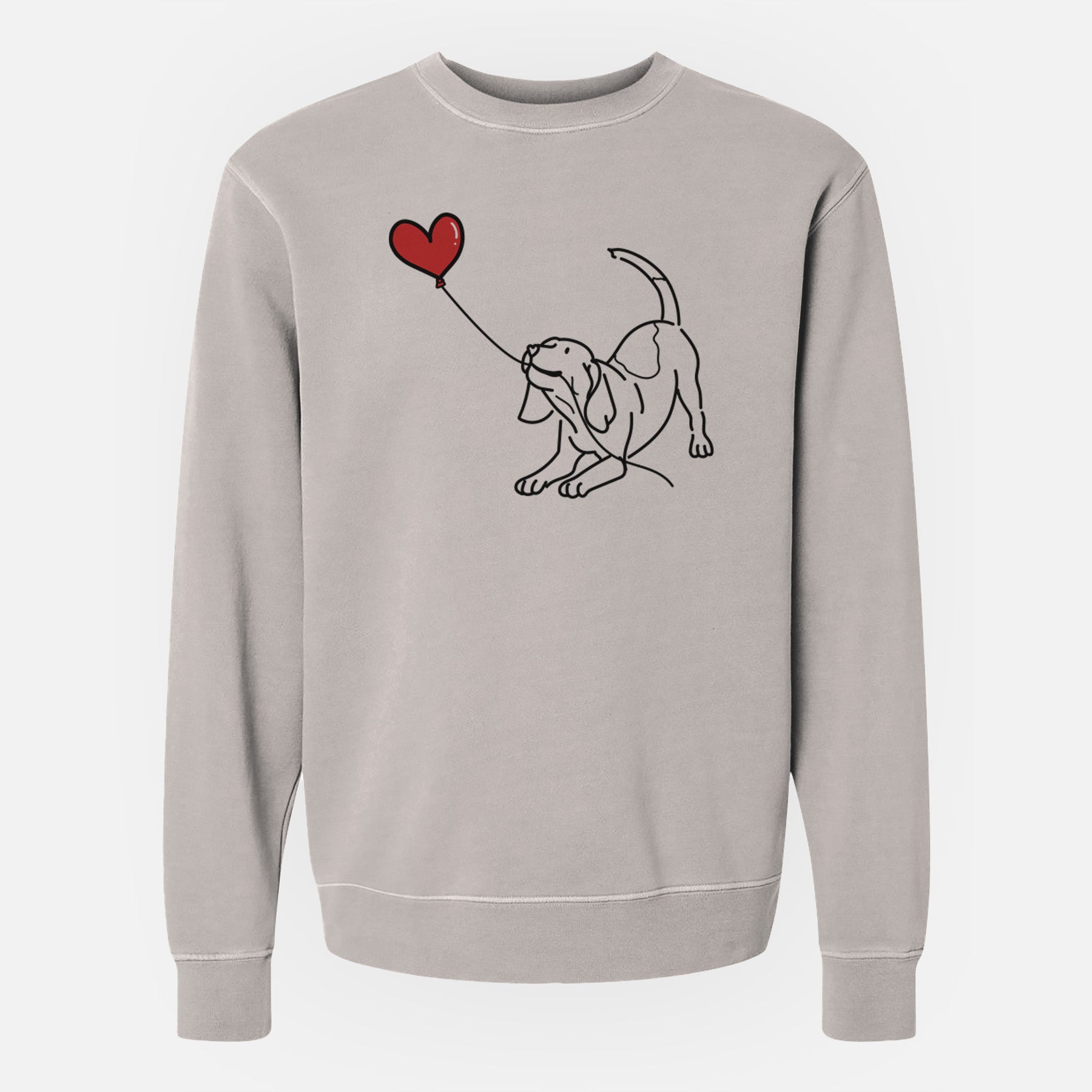 Beagle Heart String - Unisex Pigment Dyed Crew Sweatshirt