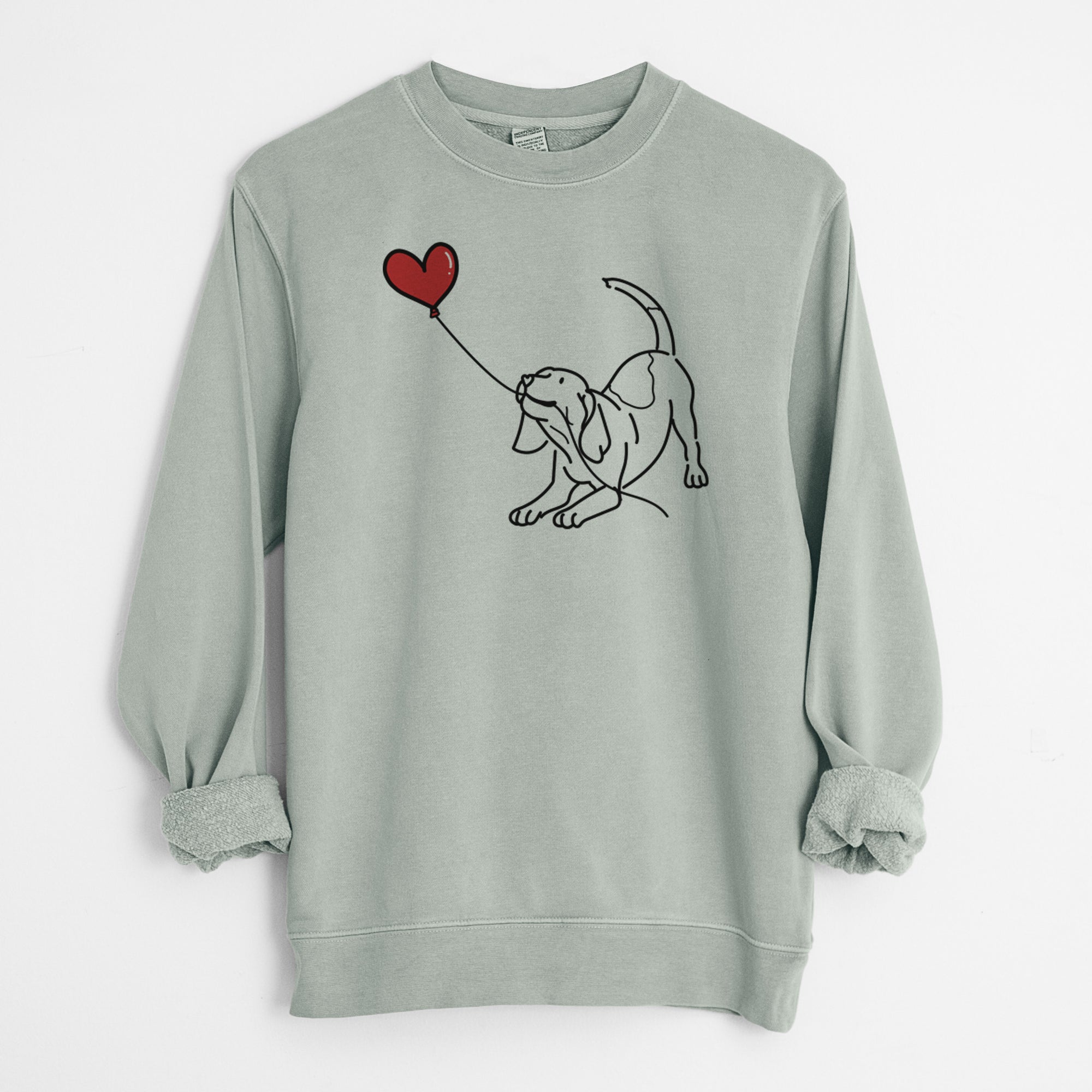 Beagle Heart String - Unisex Pigment Dyed Crew Sweatshirt