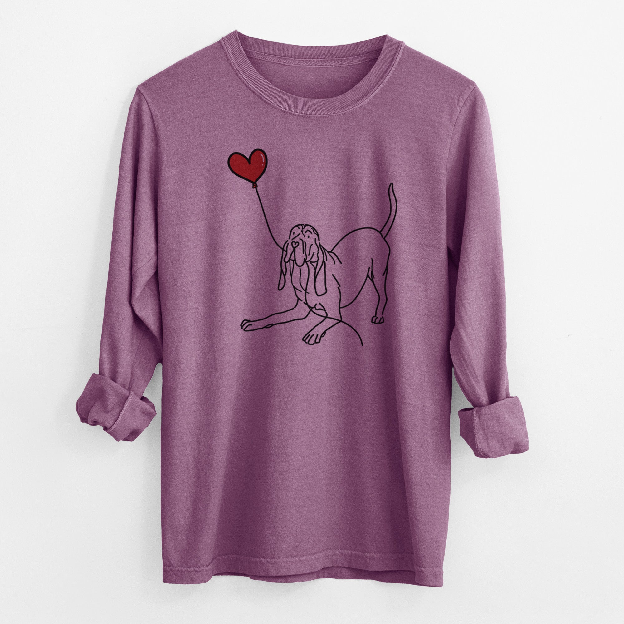 Bloodhound Heart String - Men's Heavyweight 100% Cotton Long Sleeve