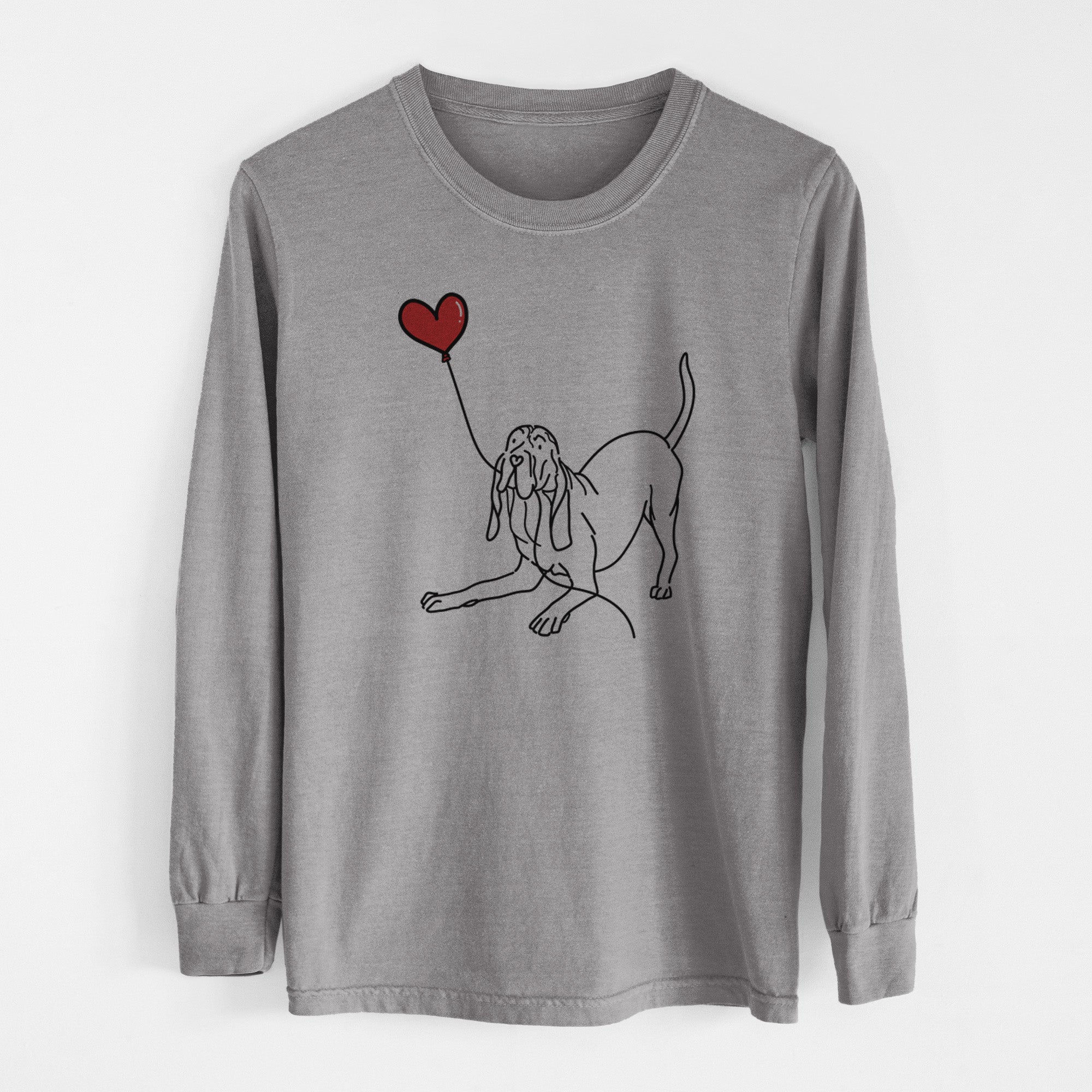 Bloodhound Heart String - Men's Heavyweight 100% Cotton Long Sleeve