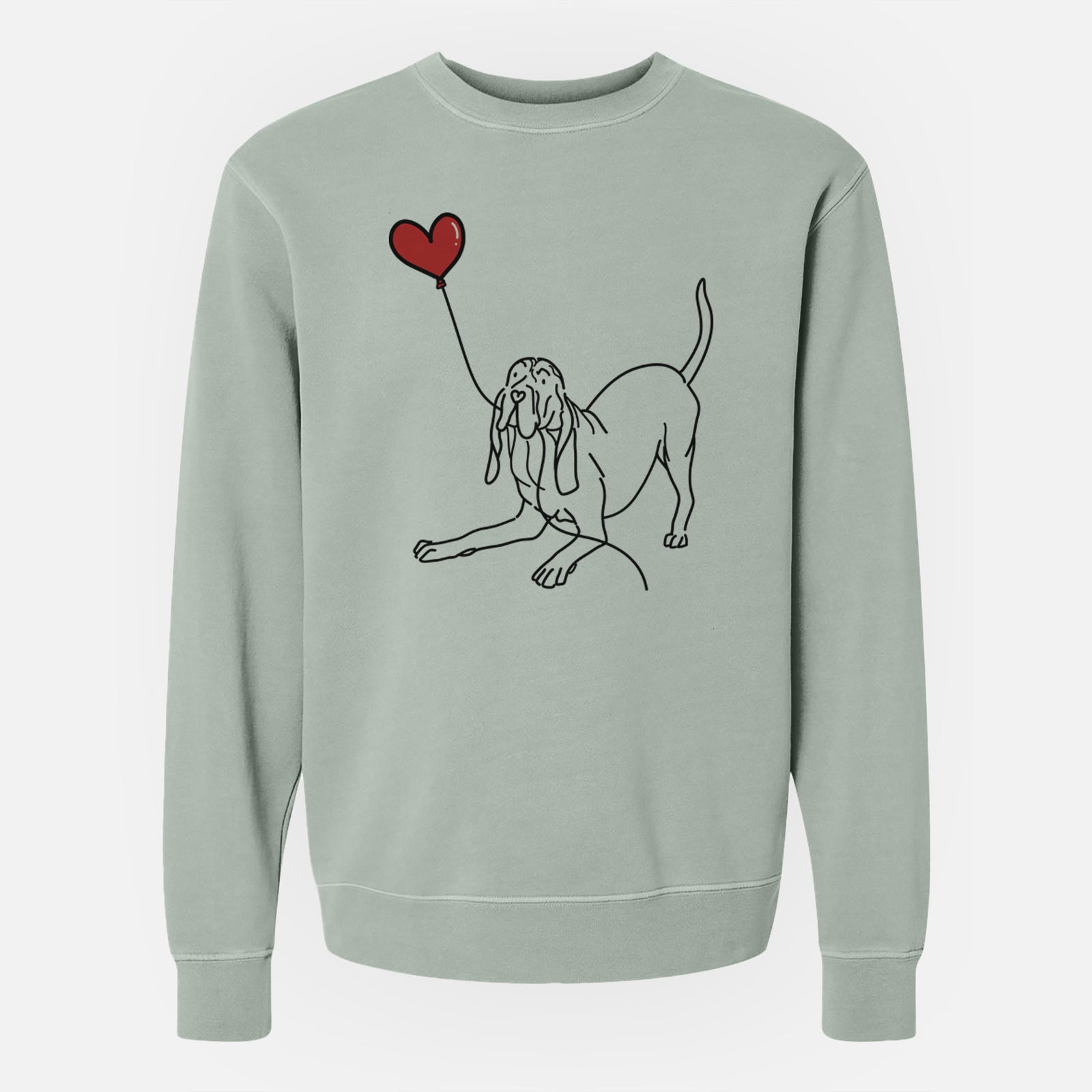 Bloodhound Heart String - Unisex Pigment Dyed Crew Sweatshirt