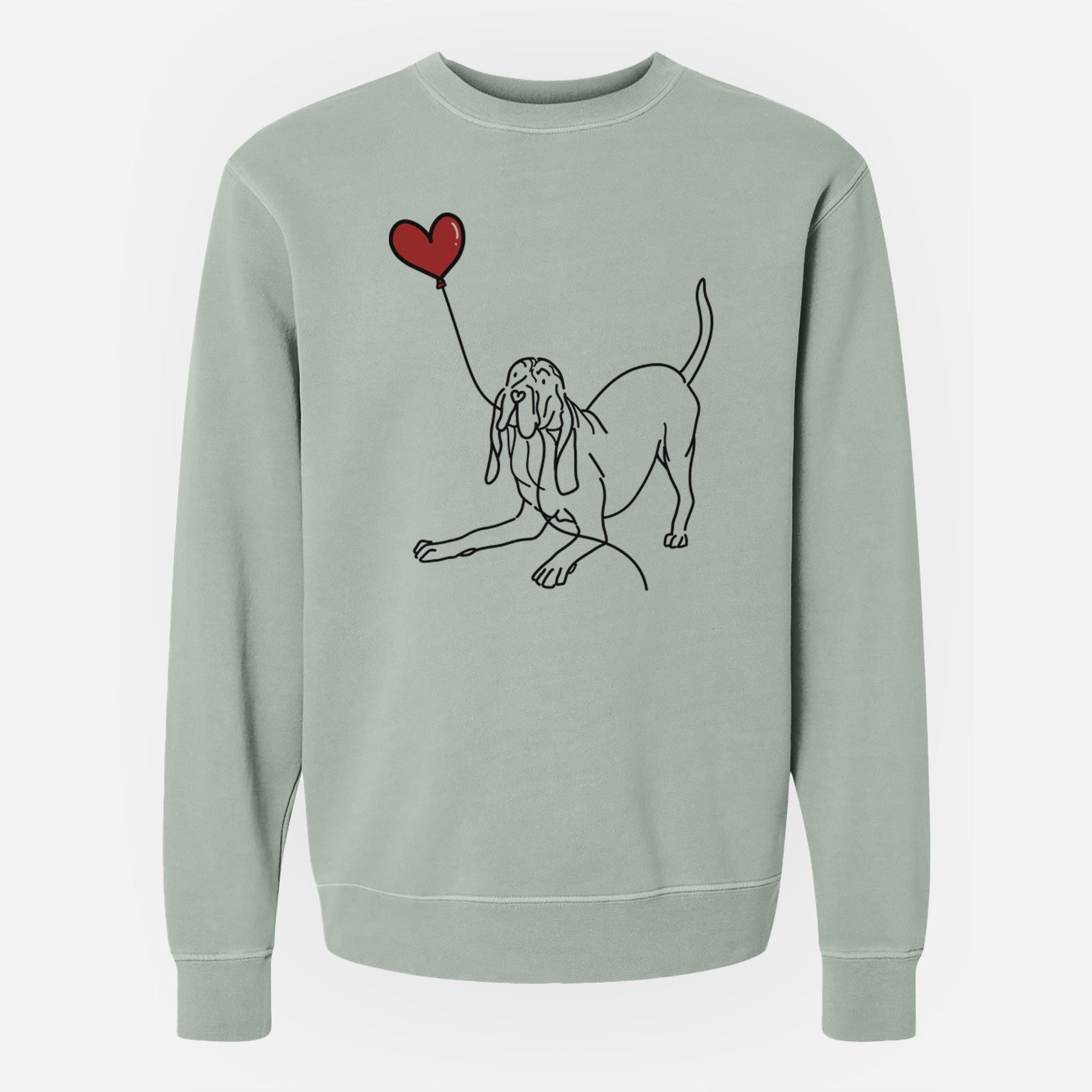 Bloodhound Heart String - Unisex Pigment Dyed Crew Sweatshirt