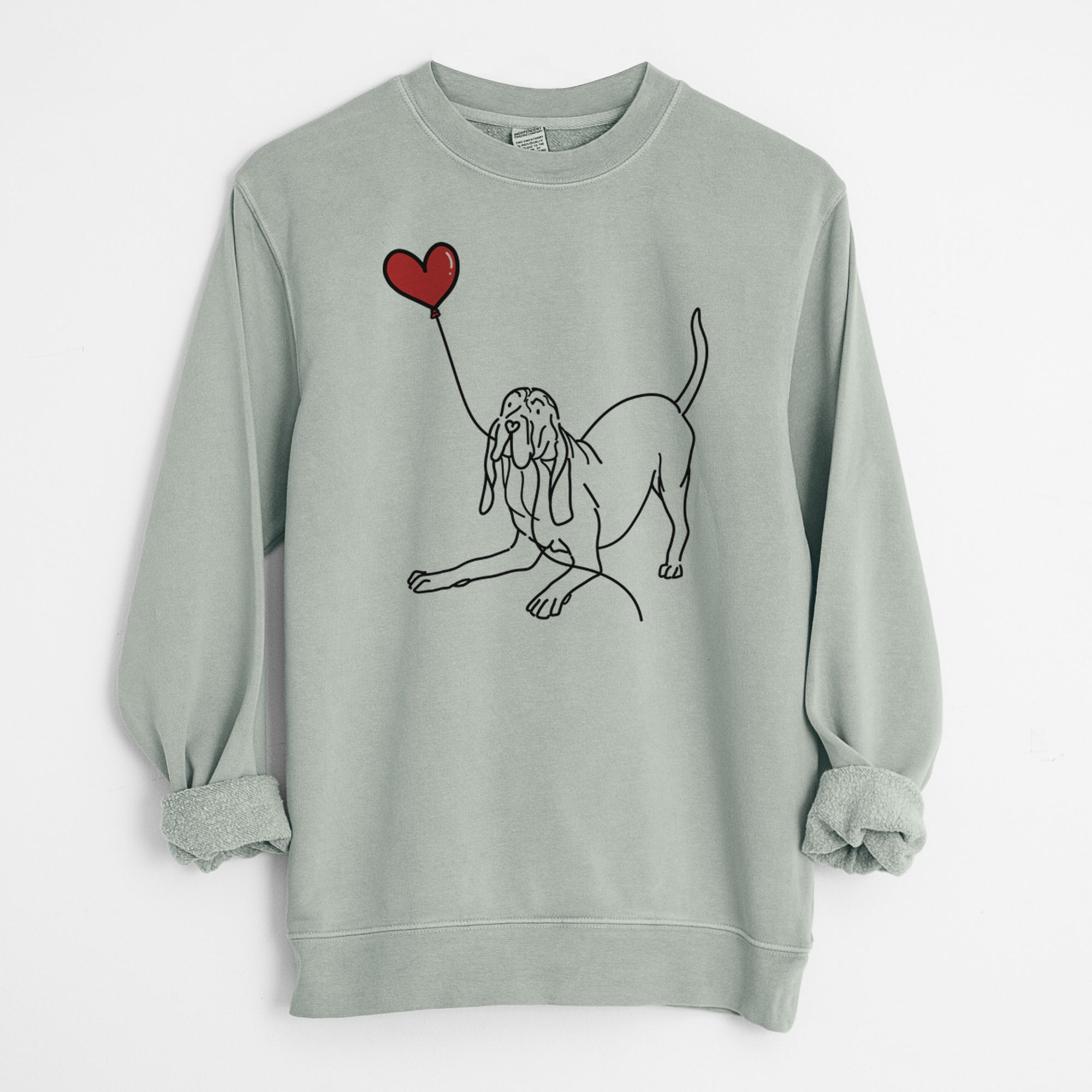 Bloodhound Heart String - Unisex Pigment Dyed Crew Sweatshirt