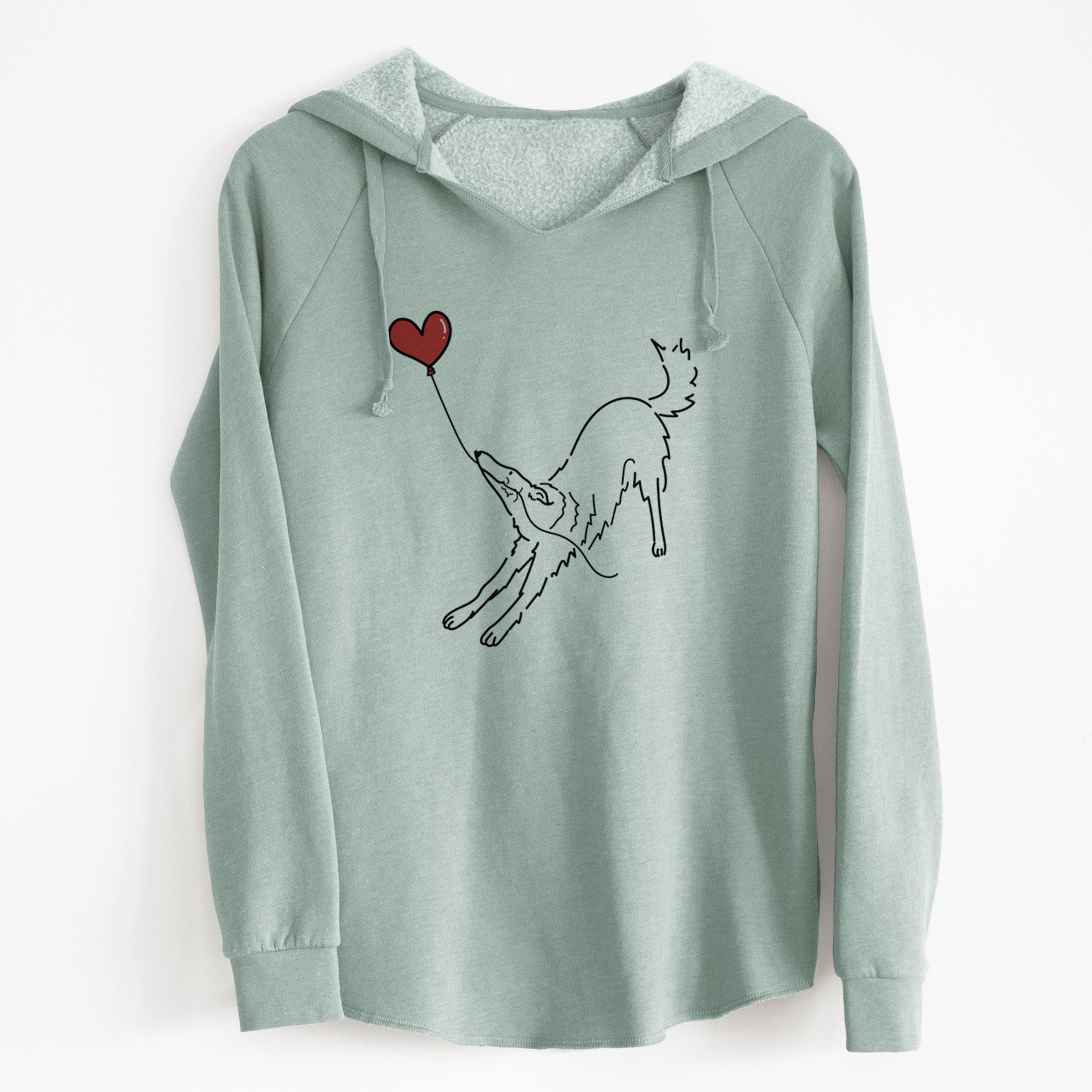 Borzoi Heart String - Cali Wave Hooded Sweatshirt
