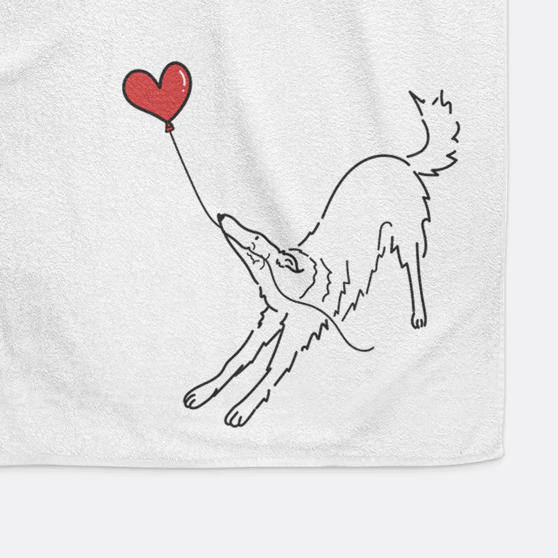 Borzoi Heart String -  Decorative Hand Towel