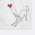 Borzoi Heart String -  Decorative Hand Towel