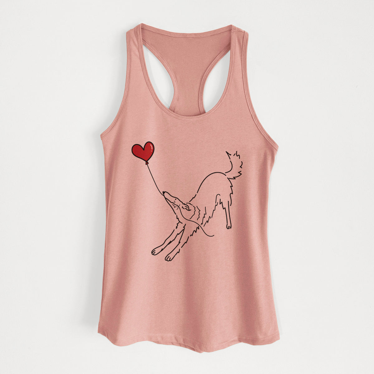 Borzoi Heart String - Women&#39;s Racerback Tanktop