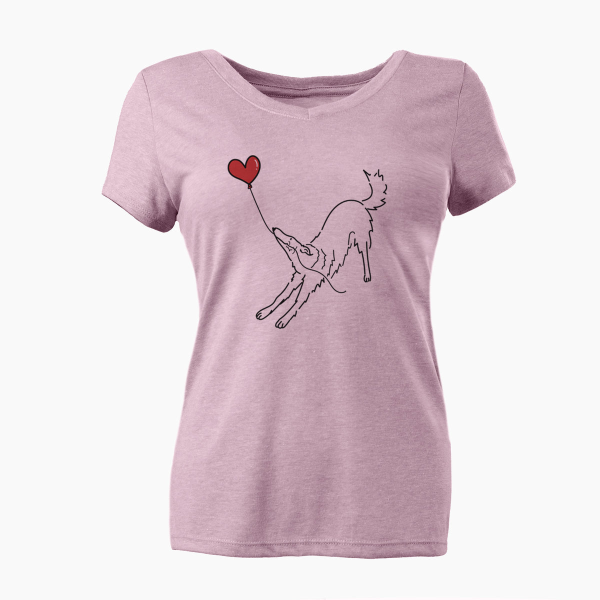 Borzoi Heart String - Women's Perfect V-neck Shirt