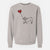 Boston Terrier Heart String - Unisex Pigment Dyed Crew Sweatshirt